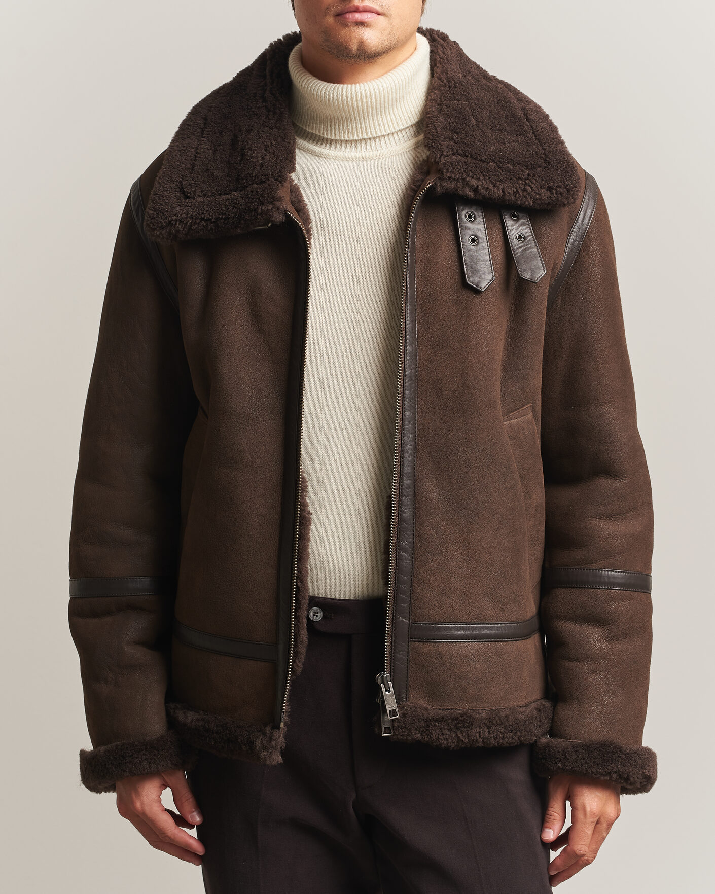 Heren | Jassen | Gant | Classic Shearling Jacket Black Brown