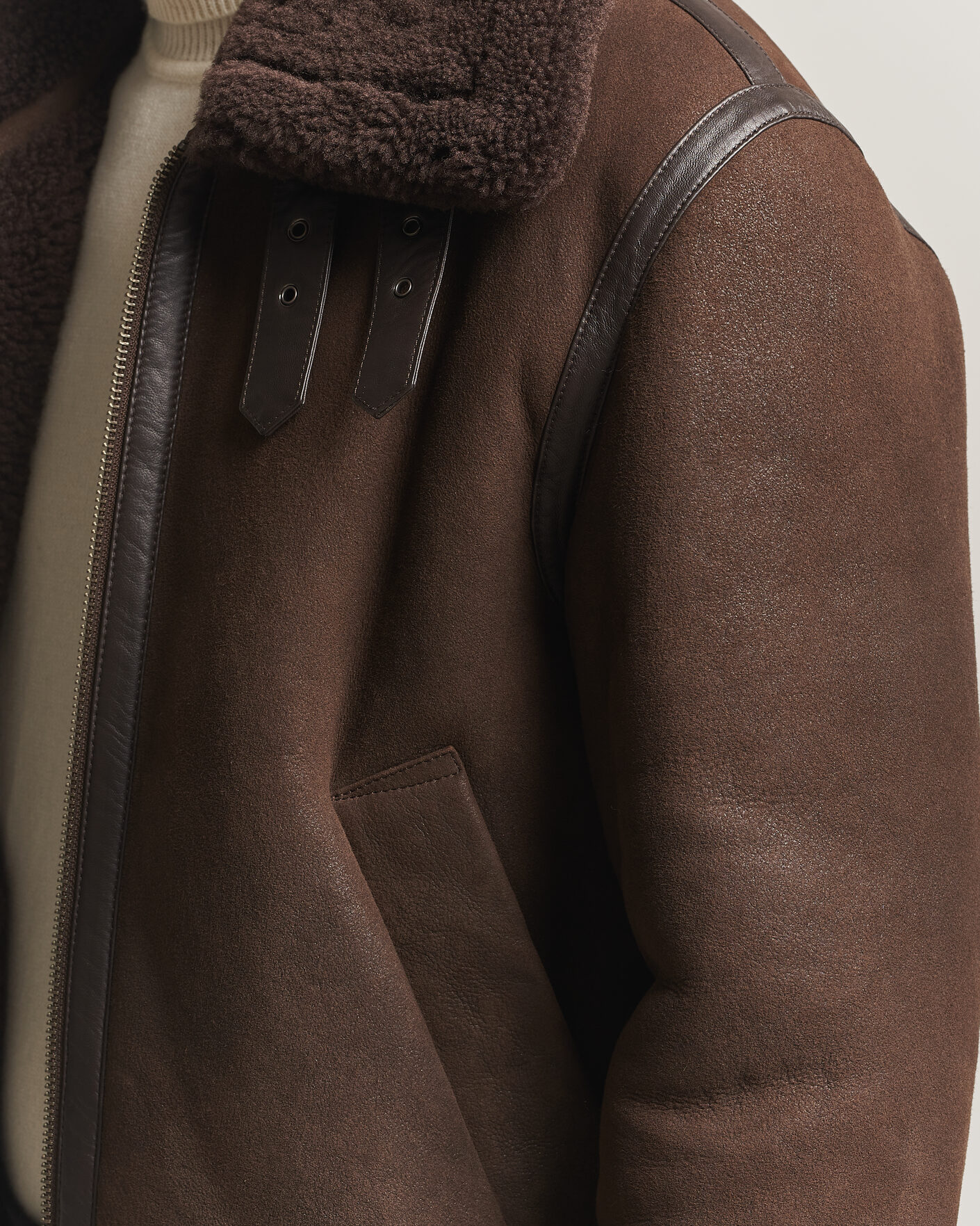 Heren | Jassen | Gant | Classic Shearling Jacket Black Brown