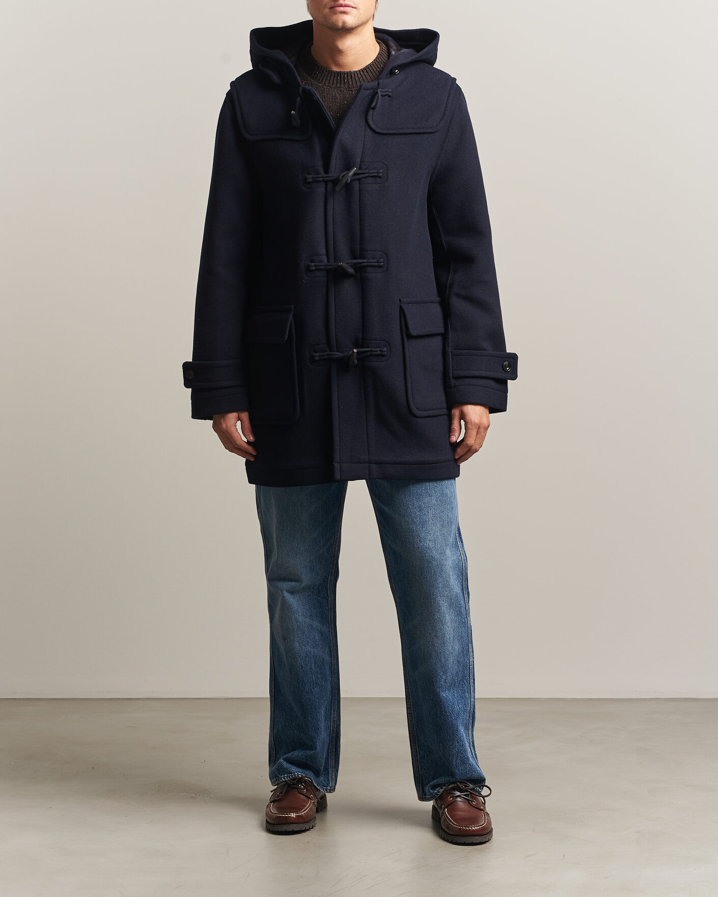 Heren | Jassen | Gant | Classic Wool Duffle Coat Evening Blue