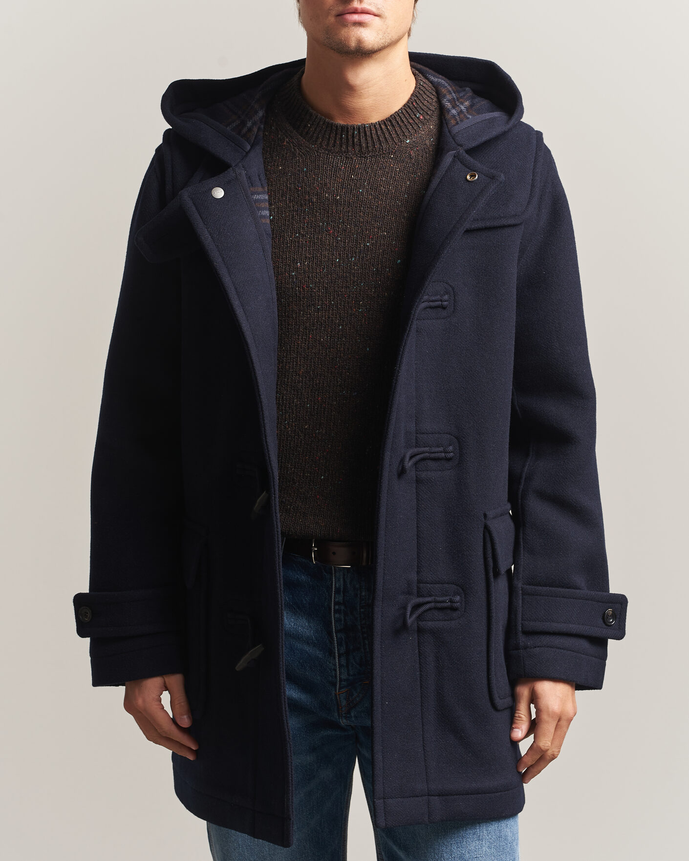 Heren | Jassen | Gant | Classic Wool Duffle Coat Evening Blue