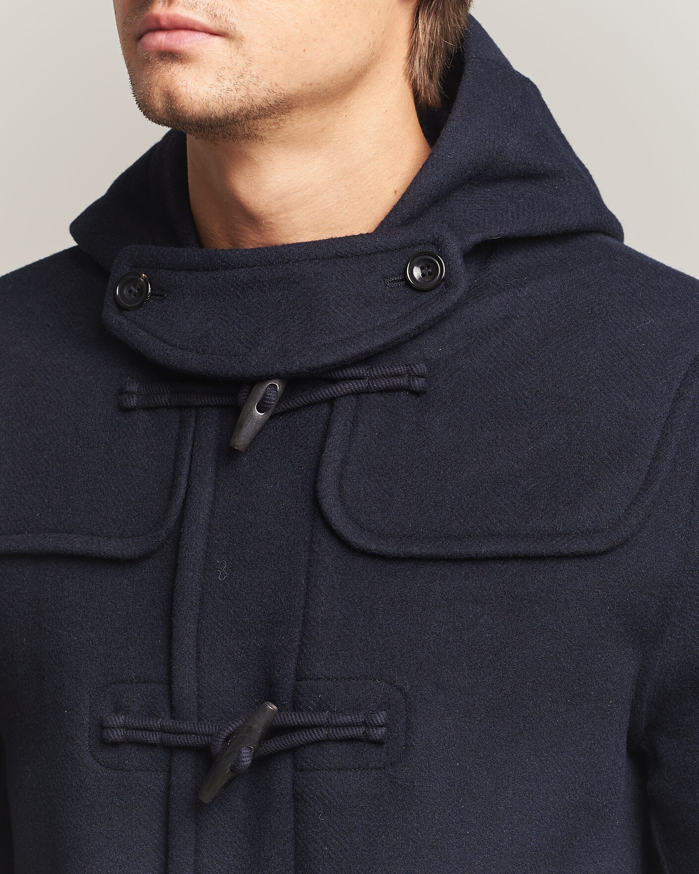 Heren | Jassen | Gant | Classic Wool Duffle Coat Evening Blue