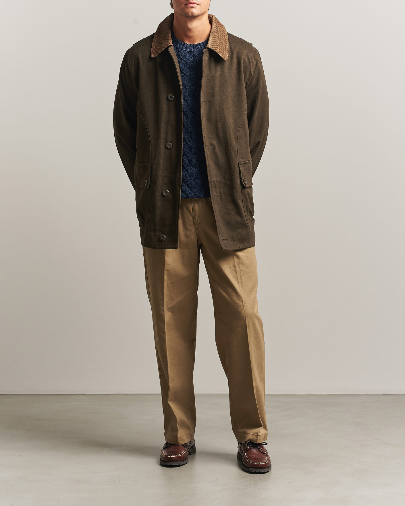 Heren | Jassen | Gant | Moleskin Decker Jacket Dark Moss Green