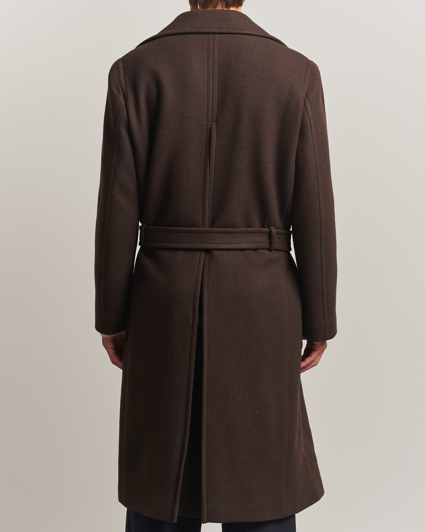 Heren | Jassen | Gant | Wool Double Breasted Belted Coat Black Brown
