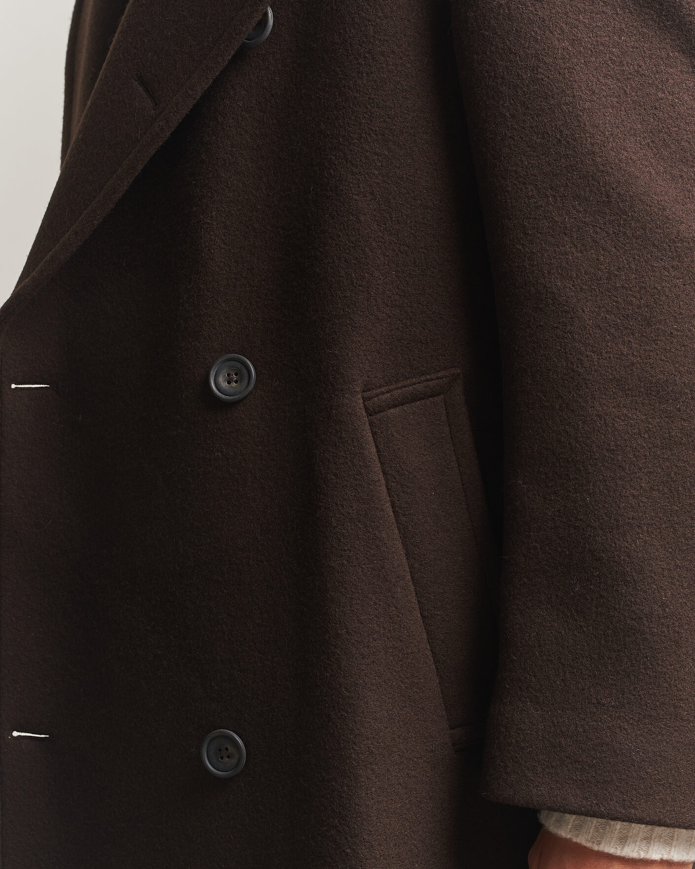 Heren | Jassen | Gant | Wool Double Breasted Belted Coat Black Brown