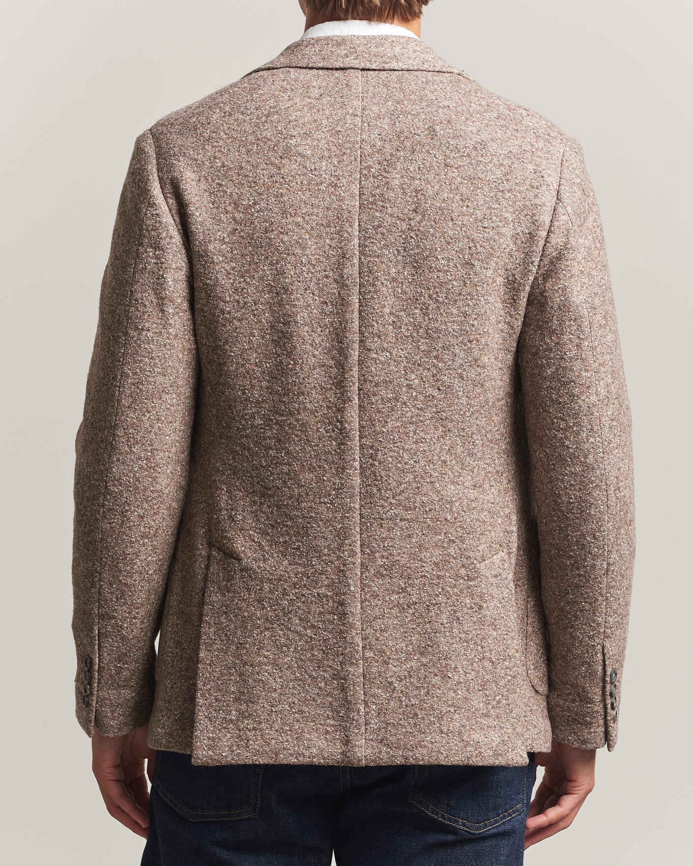 Heren | Blazers | Gant | Wool/Silk Jersey Blazer Clay Beige