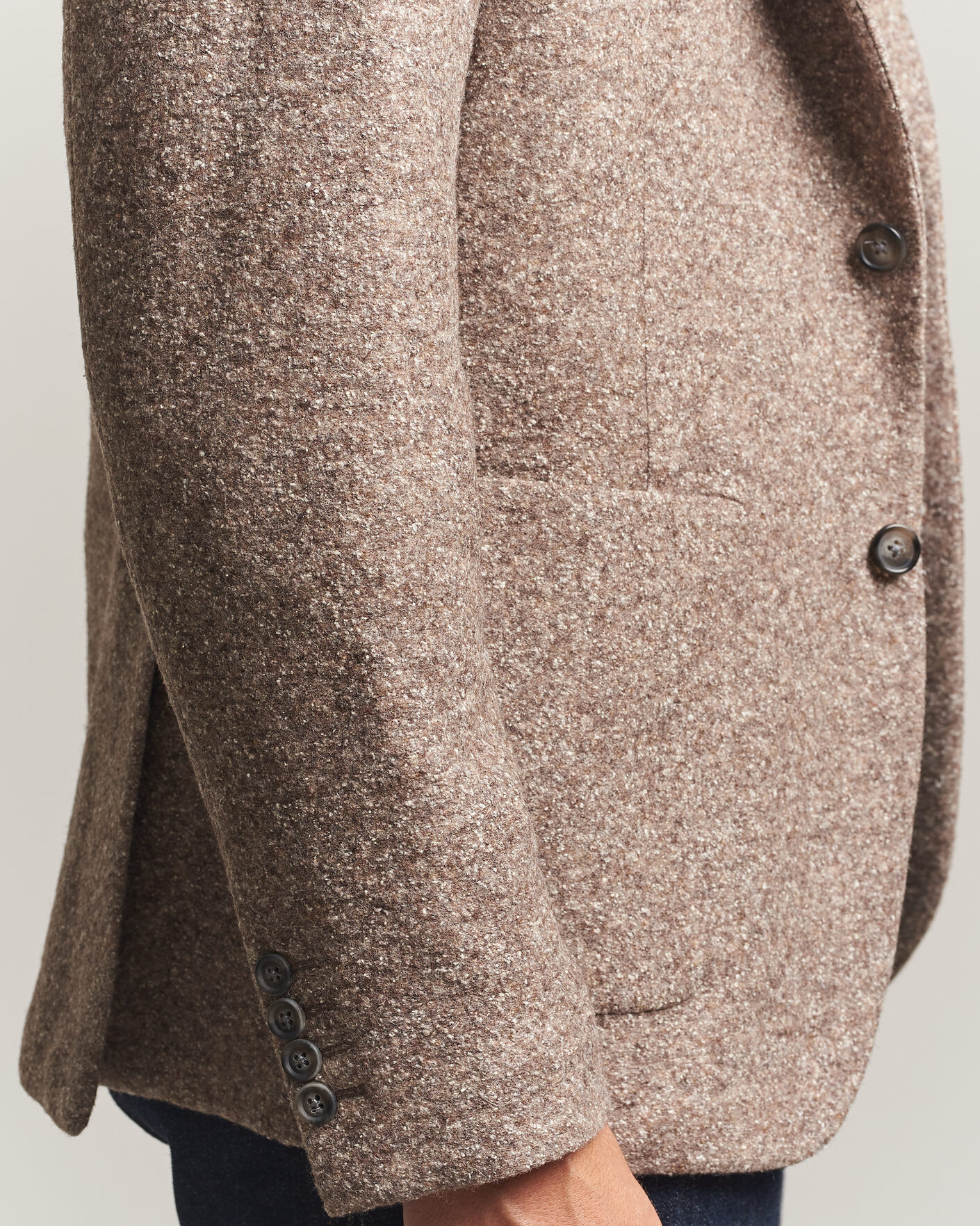 Heren | Blazers | Gant | Wool/Silk Jersey Blazer Clay Beige