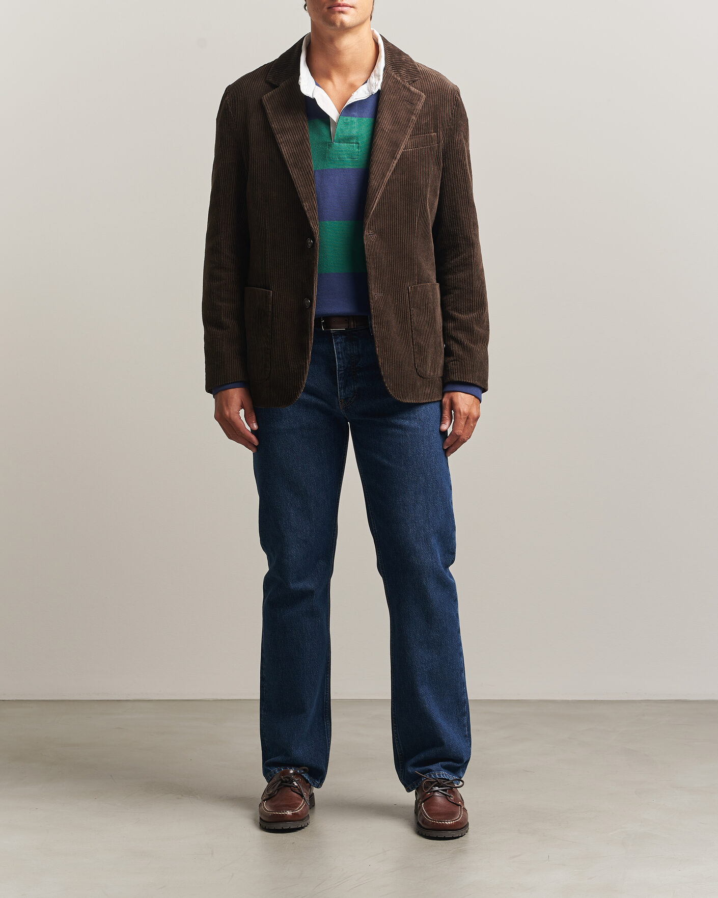Heren | Blazers | Gant | Corduroy Blazer Black Brown