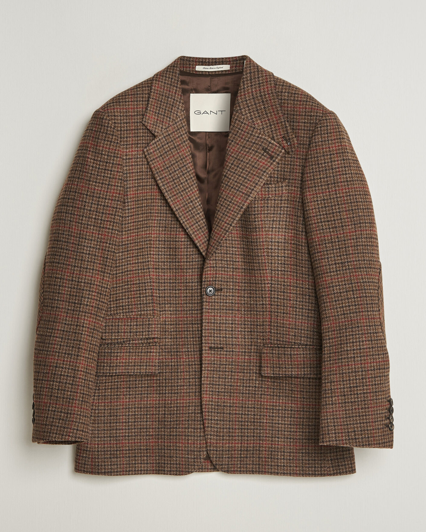Heren | Jassen | Gant | British Tweed Blazer Shadow Brown