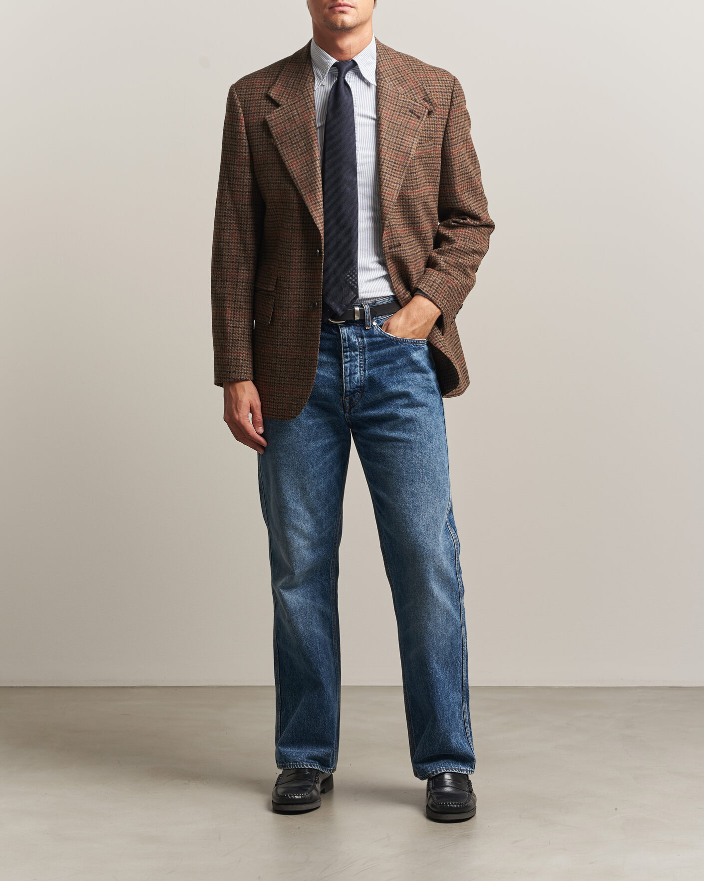 Heren | Jassen | Gant | British Tweed Blazer Shadow Brown