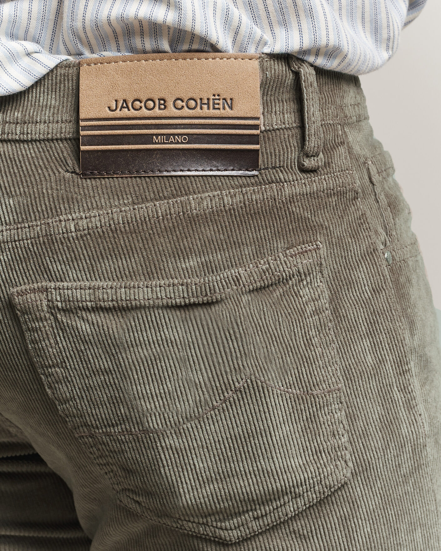 Heren | Broeken | Jacob Cohën | Bard 5-Pocket Medium Corduroy Trousers Taupe