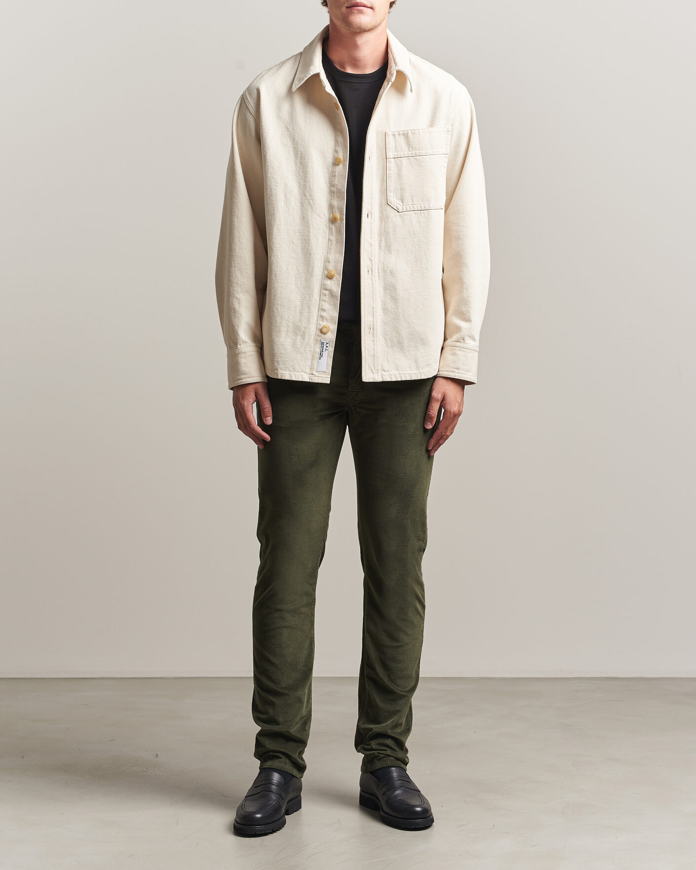 Heren | Broeken | Jacob Cohën | Bard 5-Pocket Medium Corduroy Trousers Green