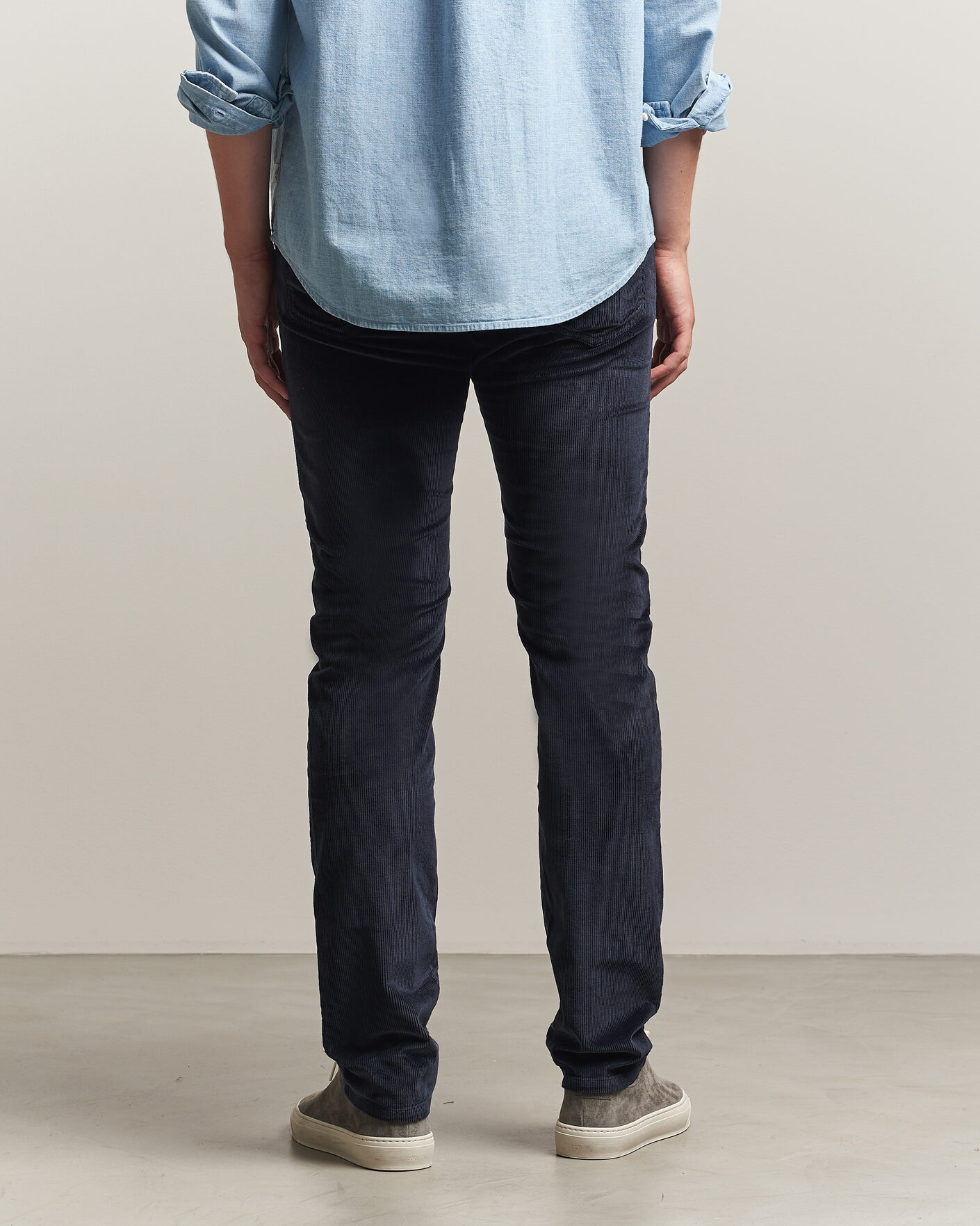 Heren | Broeken | Jacob Cohën | Bard 5-Pocket Medium Corduroy Trousers Navy