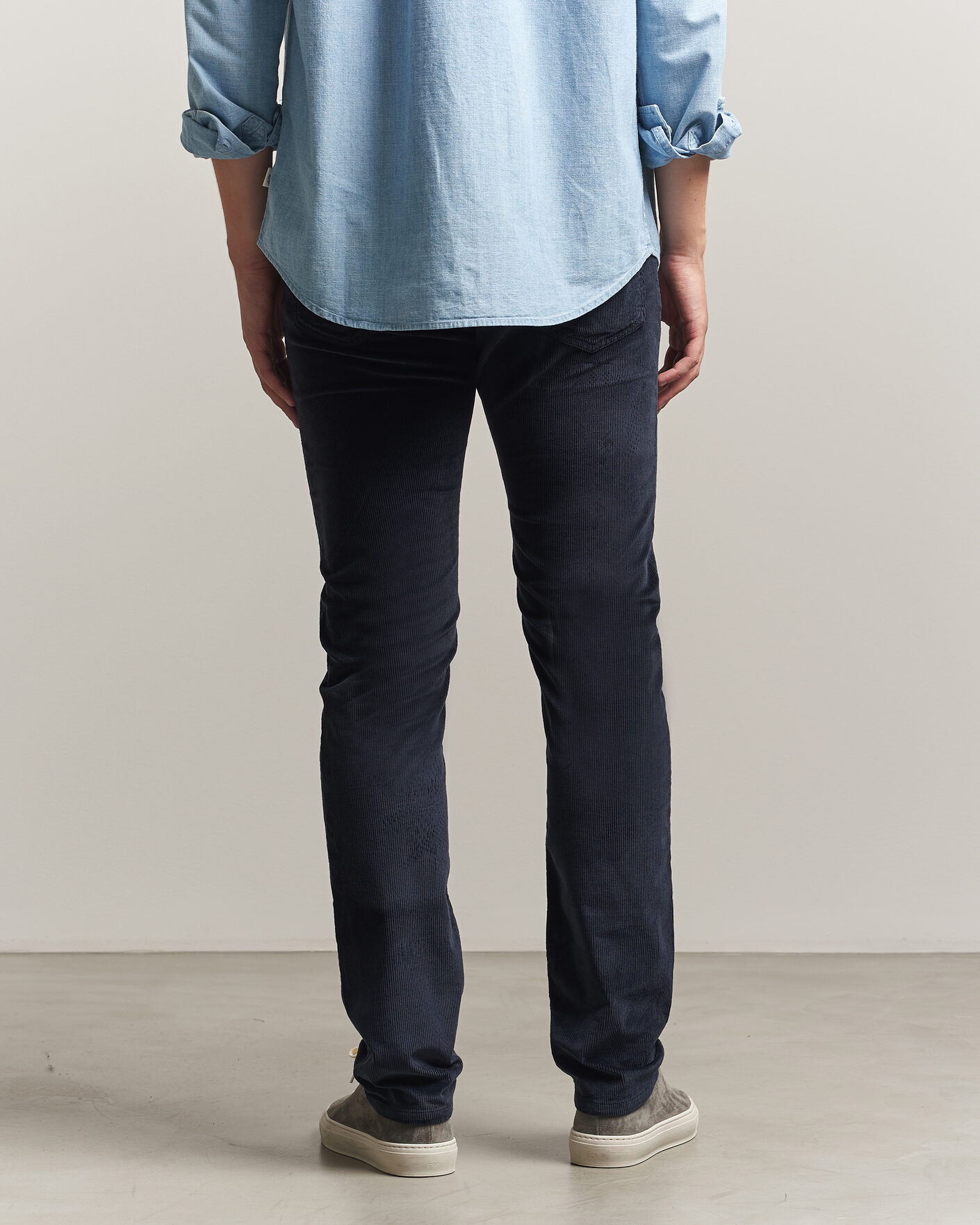 Heren | Broeken | Jacob Cohën | Bard 5-Pocket Medium Corduroy Trousers Navy