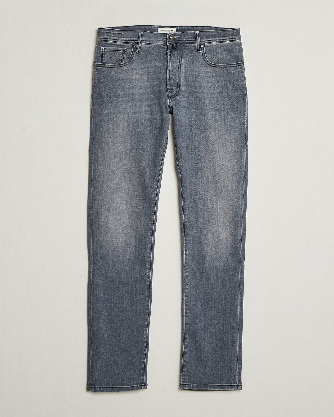 Heren | Jeans | Jacob Cohën | Bard Slim Fit Stretch Jeans Light Grey