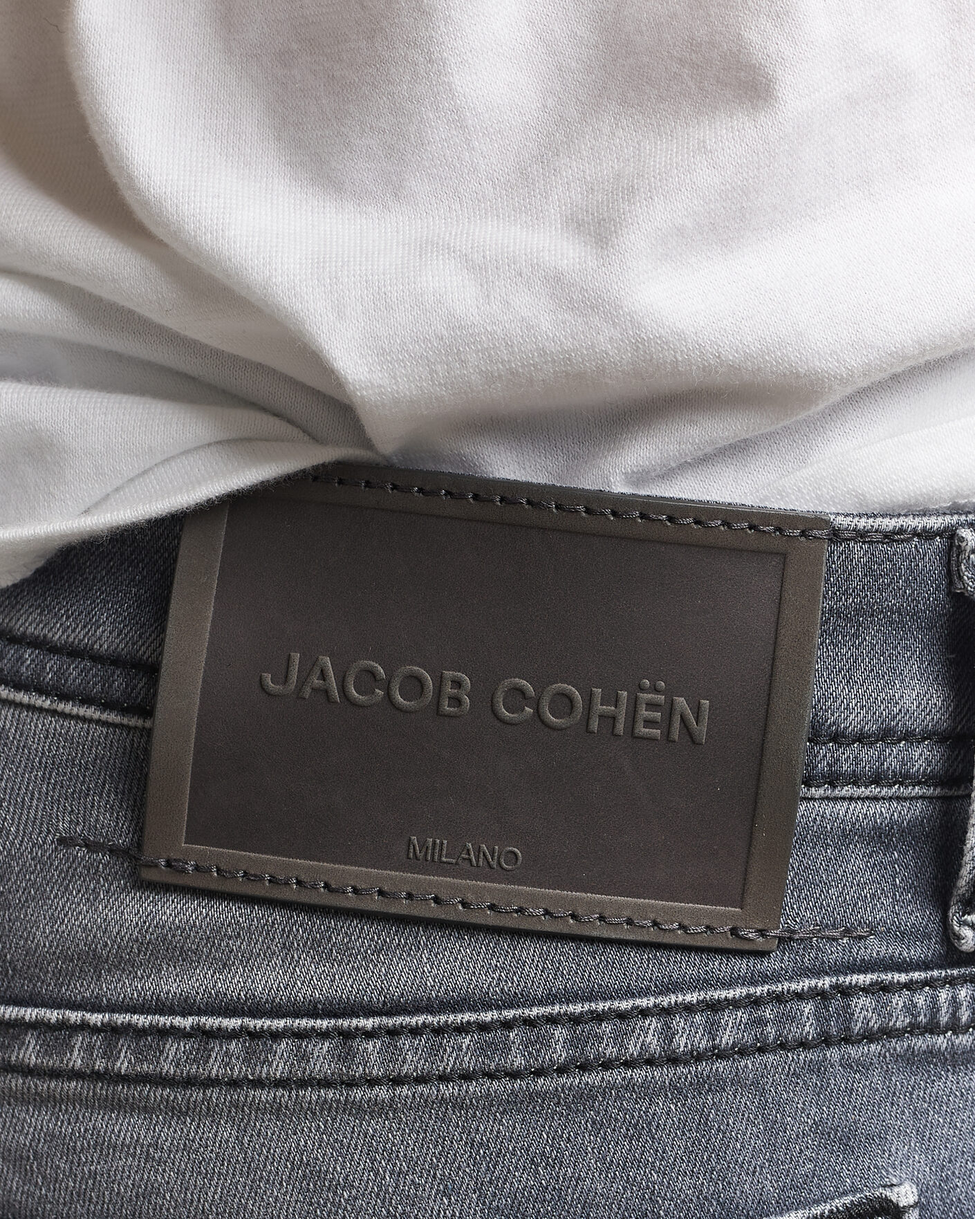 Heren | Jeans | Jacob Cohën | Bard Slim Fit Stretch Jeans Light Grey