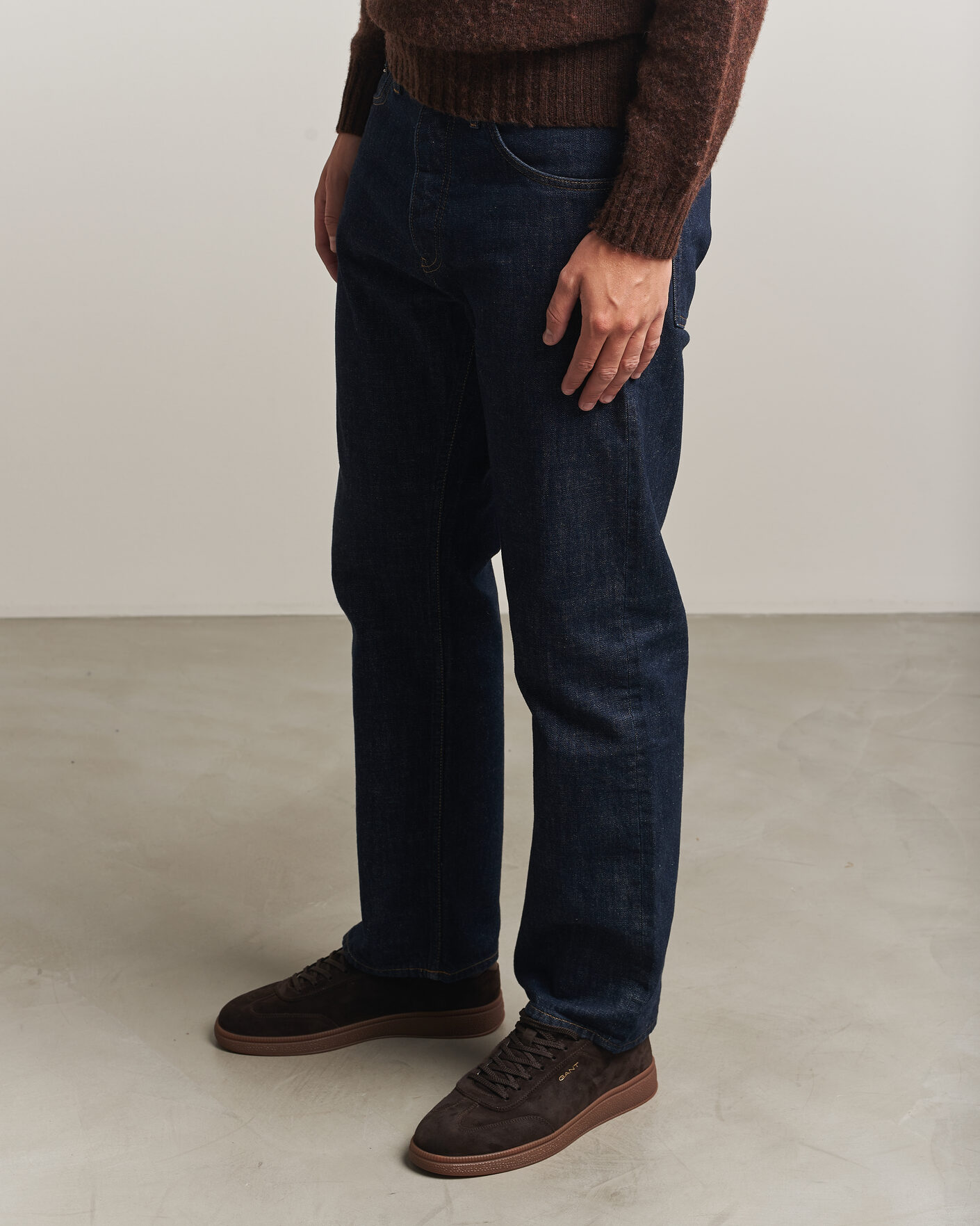 Heren | Sneakers | Gant | Cuzmo Suede Sneaker Dark Brown