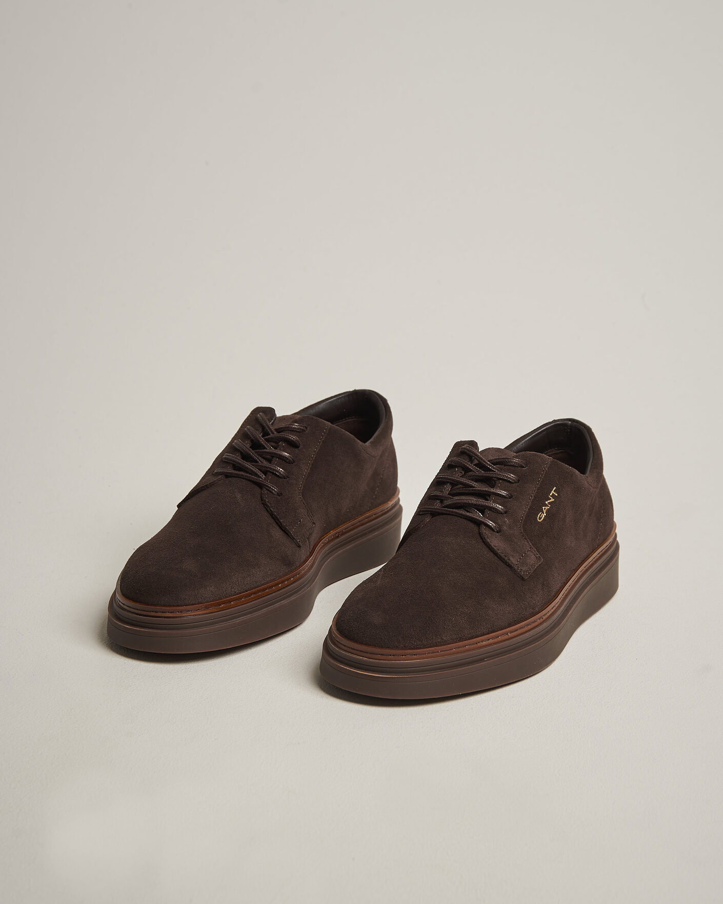 Heren | Sneakers | Gant | Kinzoon Suede Derby Sneaker Espresso Brown