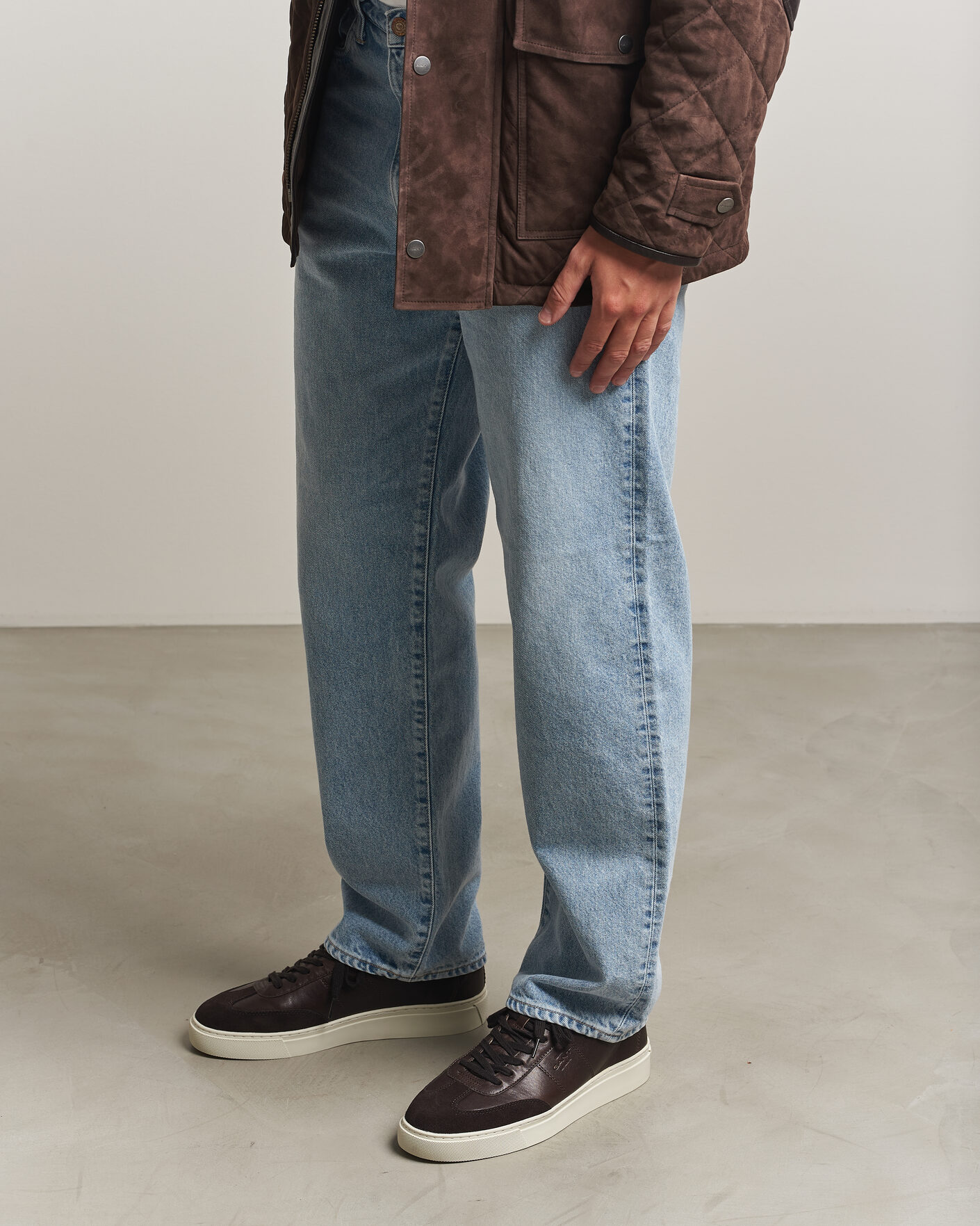 Heren | Sneakers | Gant | Mc Julien Leather/Suede Sneaker Dark Brown