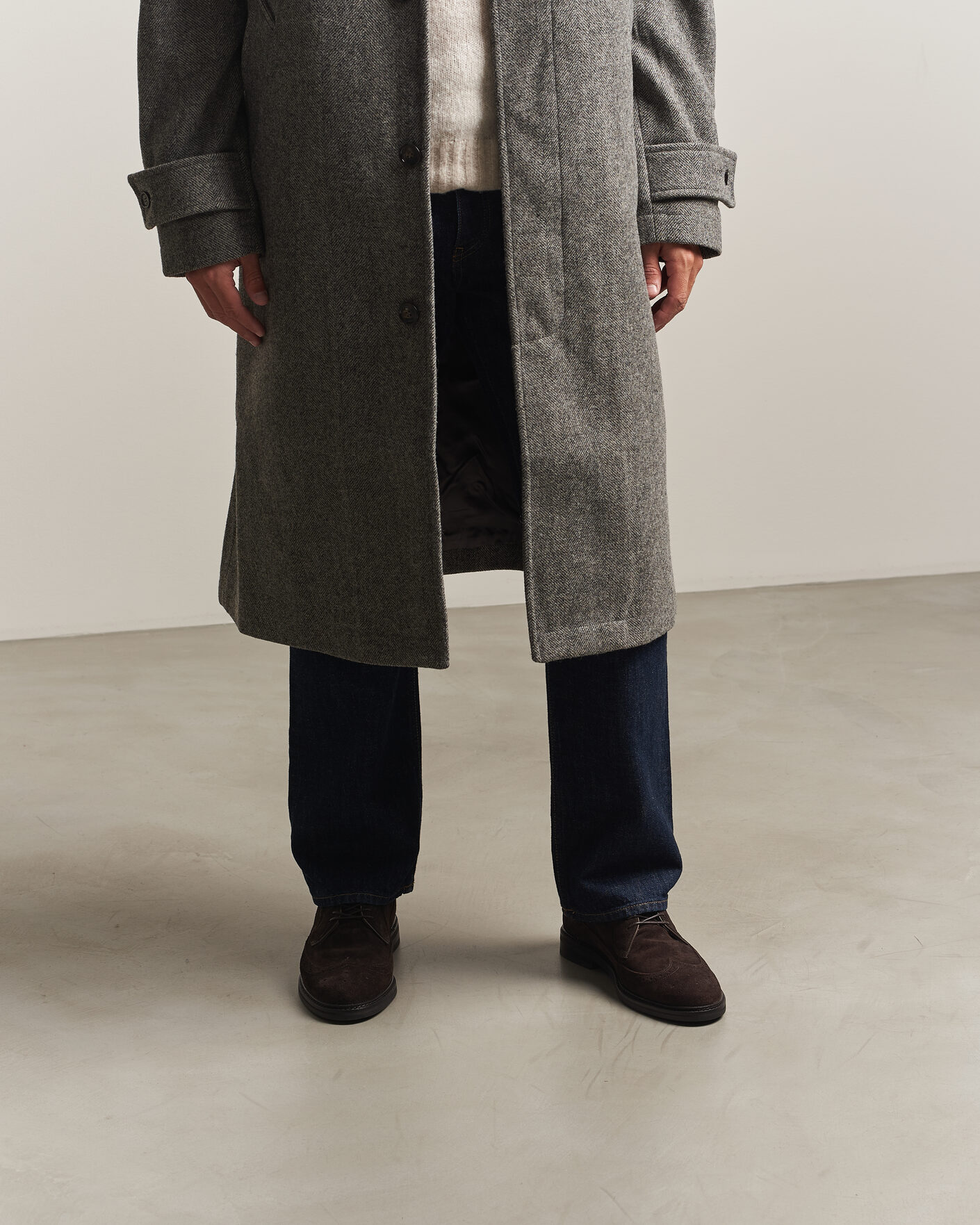 Heren | Brogues | Gant | Bidford Suede Brogues Dark Brown
