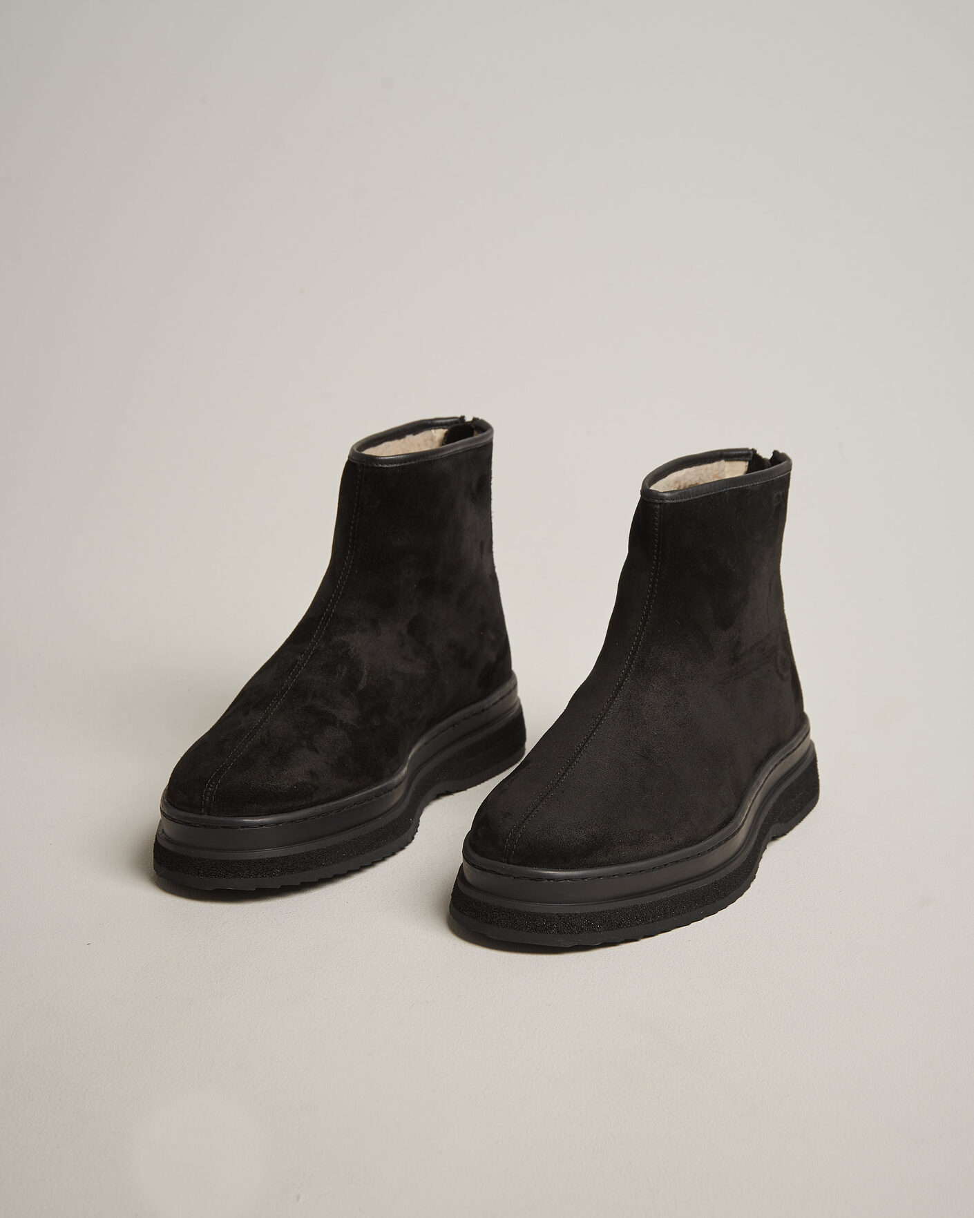 Heren | Laarzen | Gant | Blistown Shearling Suede Curling Boot Black
