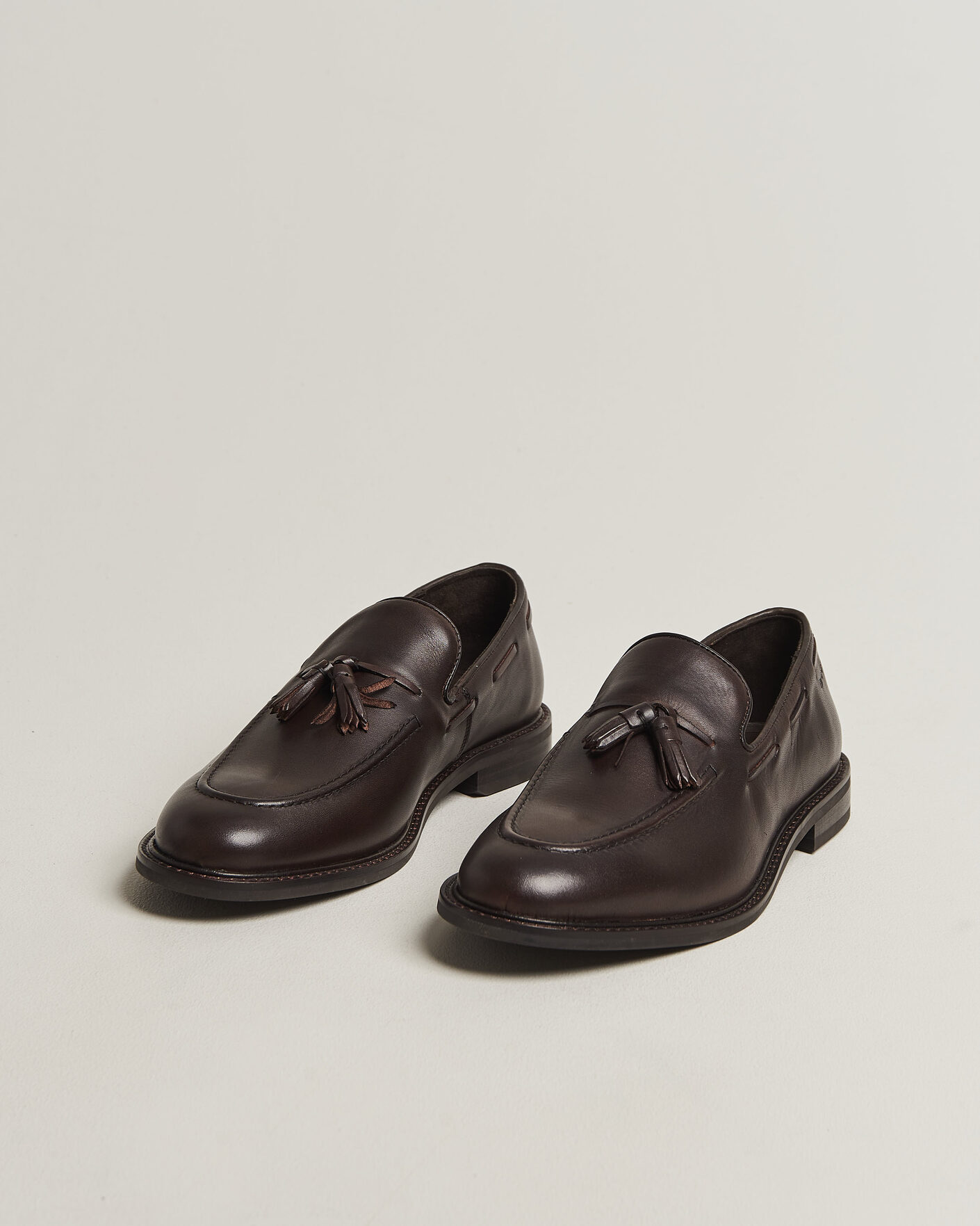 Heren | Instappers | Gant | Lozham Leather Tassle Loafer Dark Brown