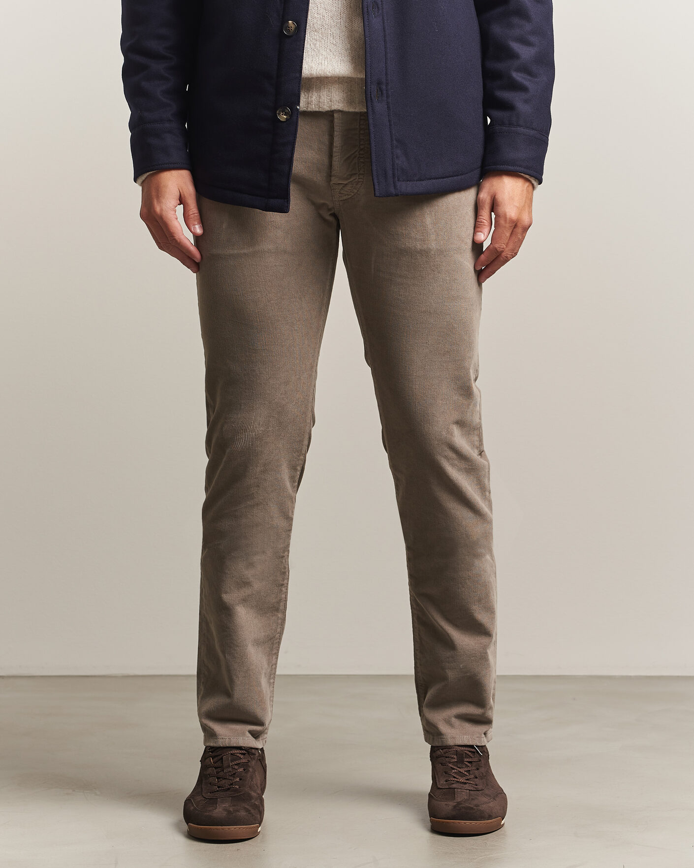 Heren | Broeken | Jacob Cohën | Nick Slim Fit Cotton Trousers Grey