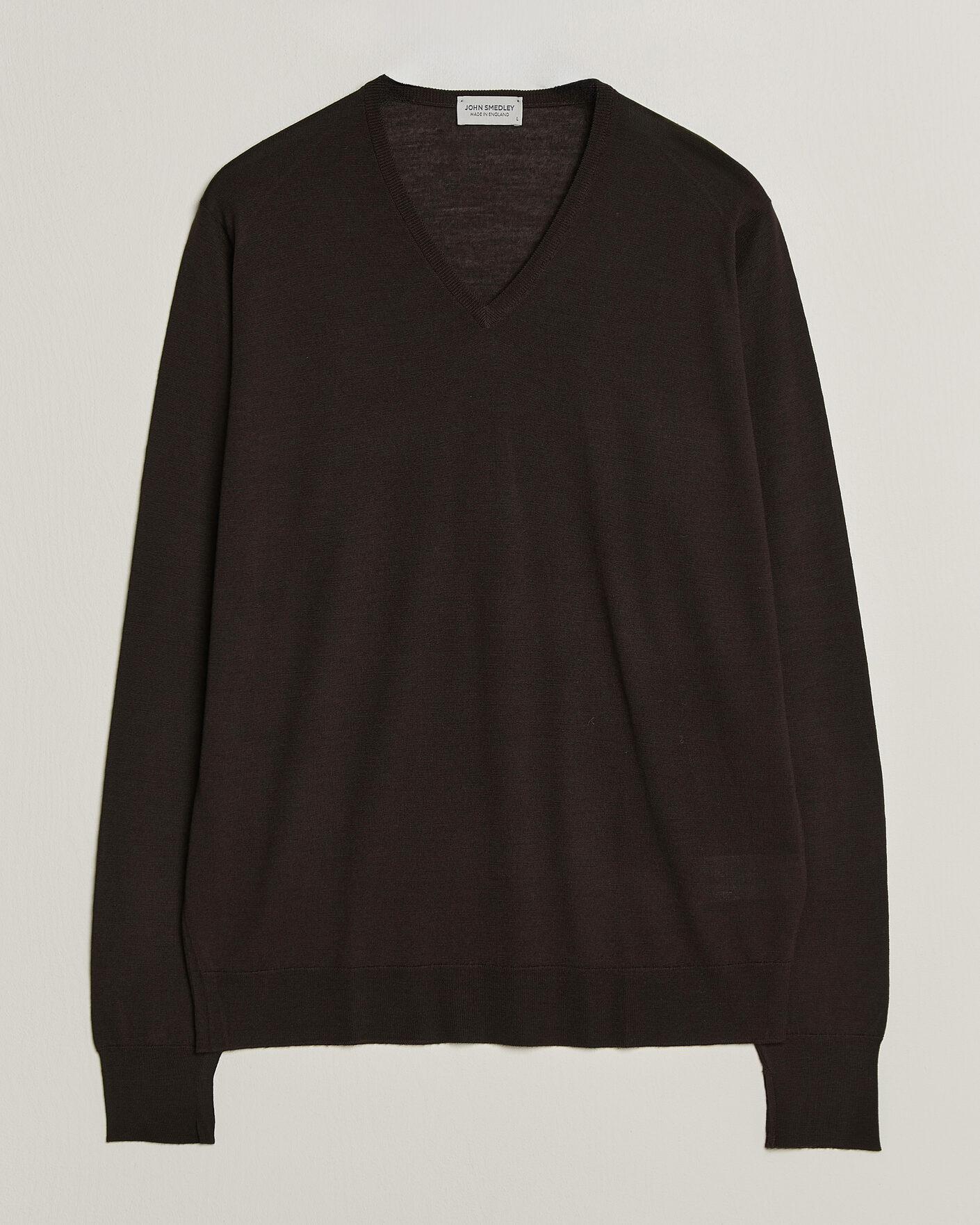 Heren | Truien | John Smedley | Bobby Extra Fine Merino V-Neck Pullover Faulkner Brown