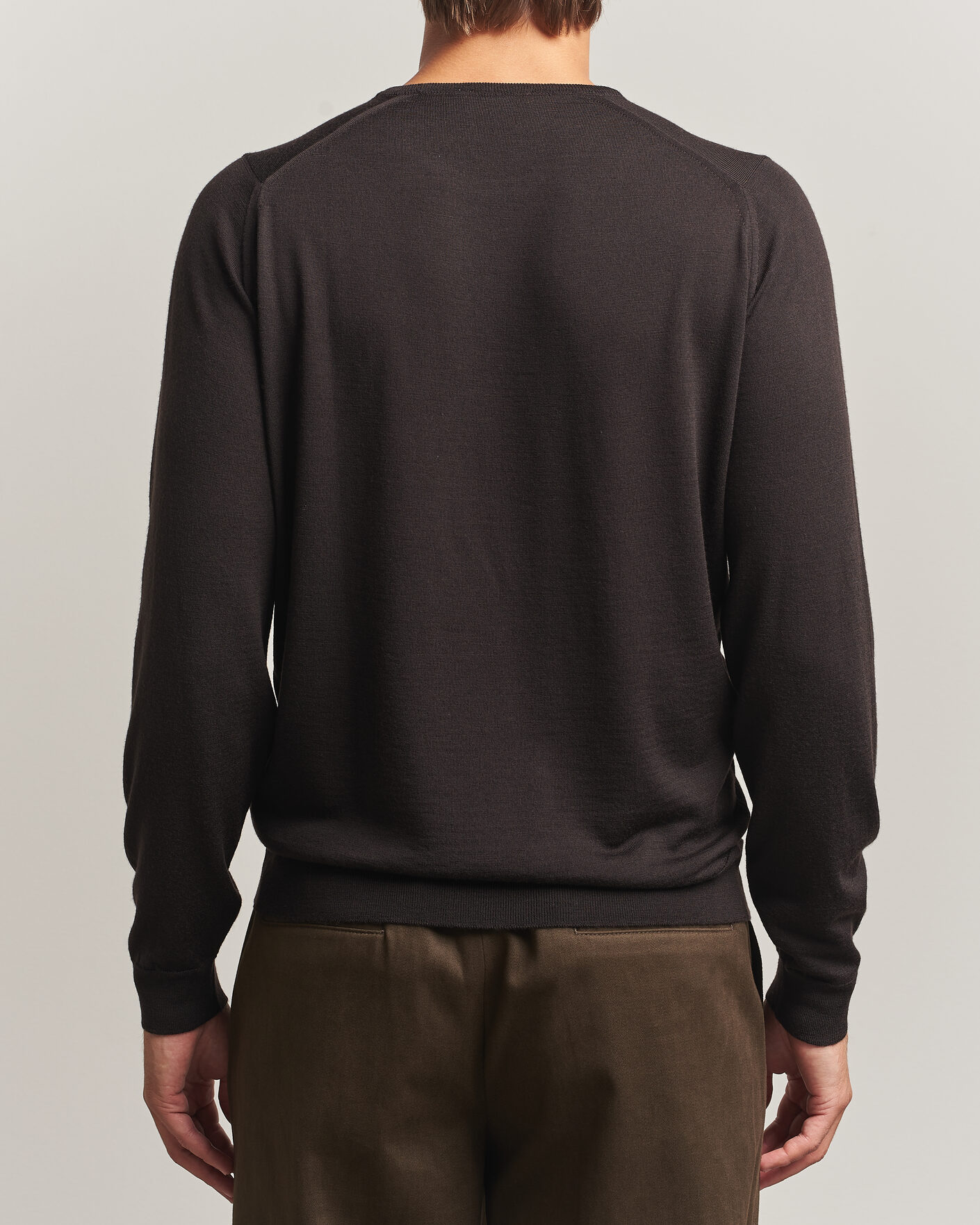 Heren | Truien | John Smedley | Lundy Extra Fine Merino Crew Neck Faulkner Brown