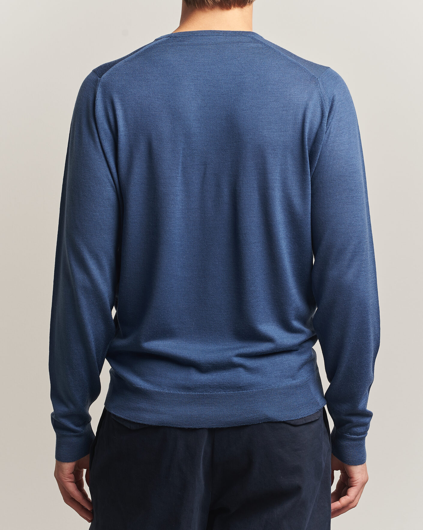 Heren | Truien | John Smedley | Lundy Extra Fine Merino Crew Neck Teal Firth
