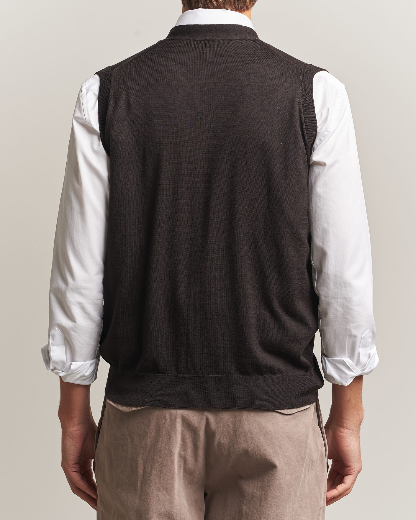 Heren | Truien | John Smedley | Bolton Extra Fine Merino Waistcoat Faulkner Brown