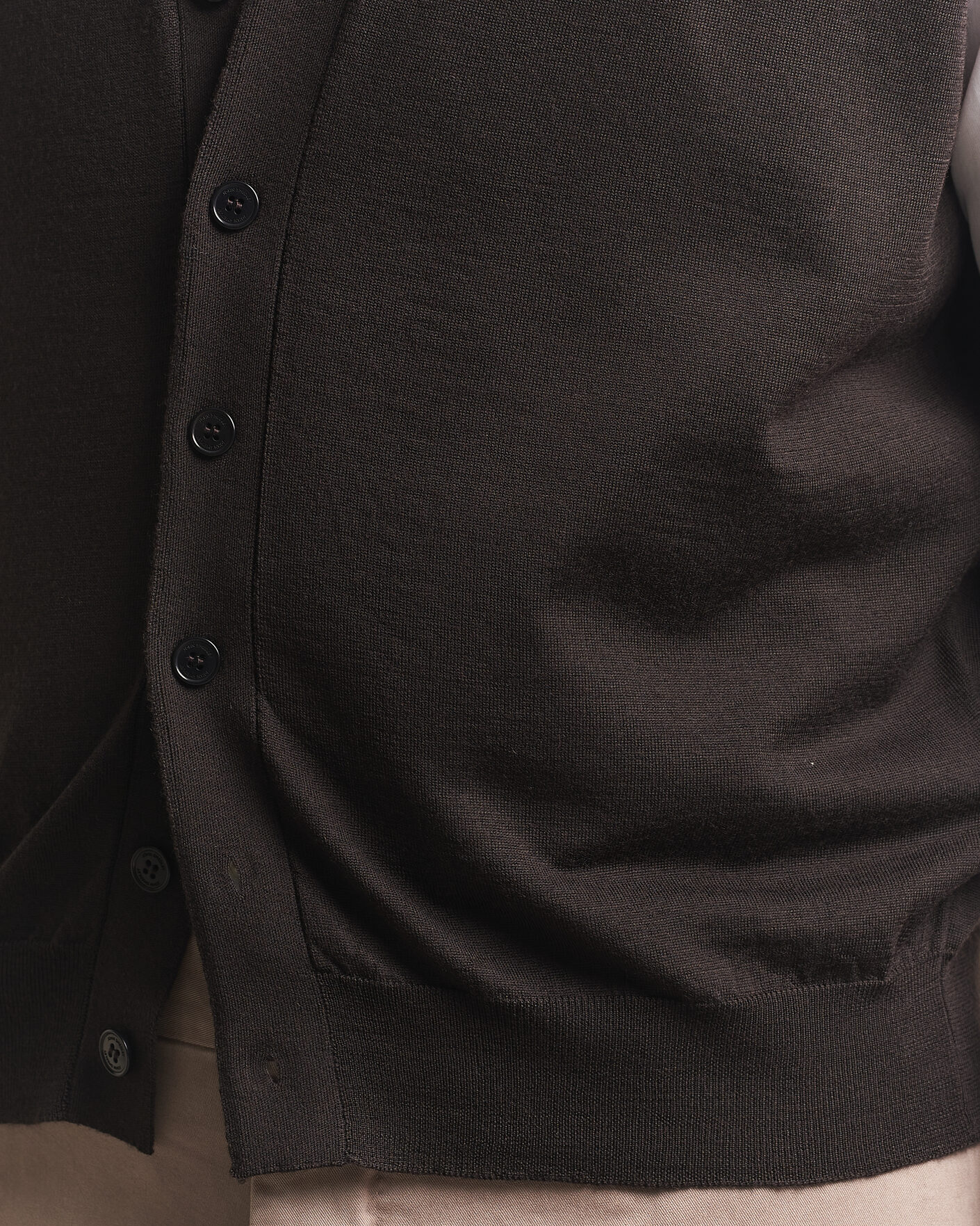 Heren | Truien | John Smedley | Bolton Extra Fine Merino Waistcoat Faulkner Brown