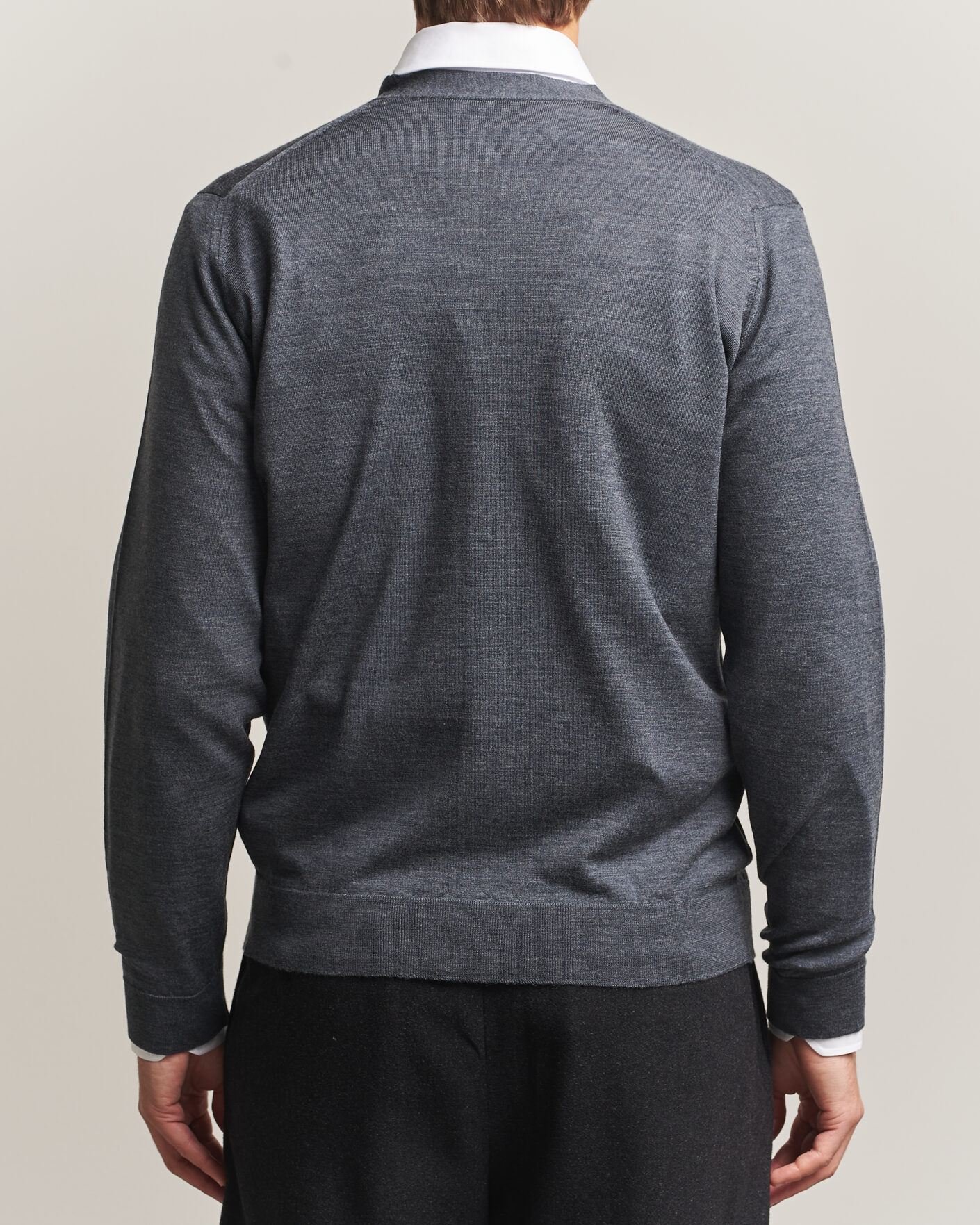Heren | Truien | John Smedley | Bradrick Extra Fine Merino Cardigan Charcoal