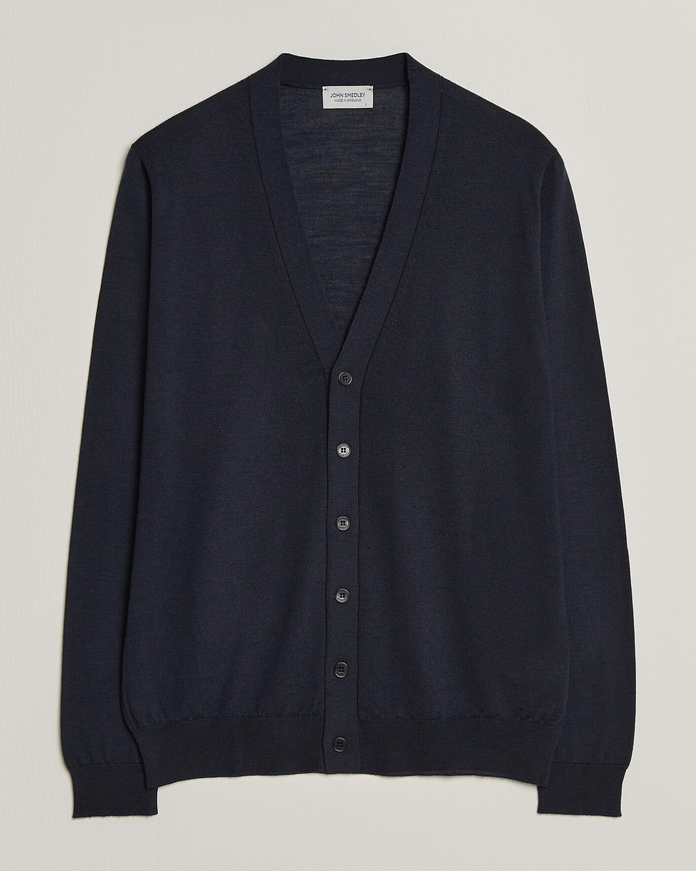 Heren | Truien | John Smedley | Bradrick Extra Fine Merino Cardigan Midnight