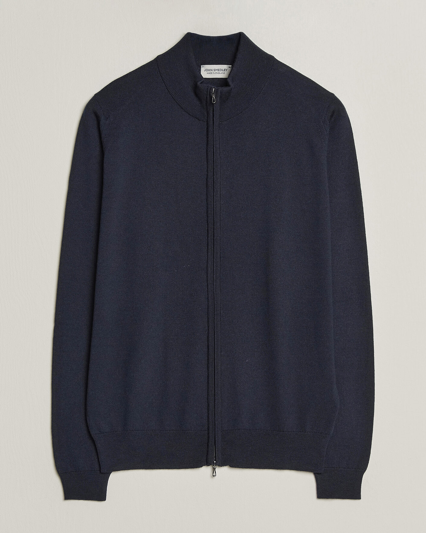 Heren | Truien | John Smedley | Claygate Extra Fine Merino Full Zip Midnight