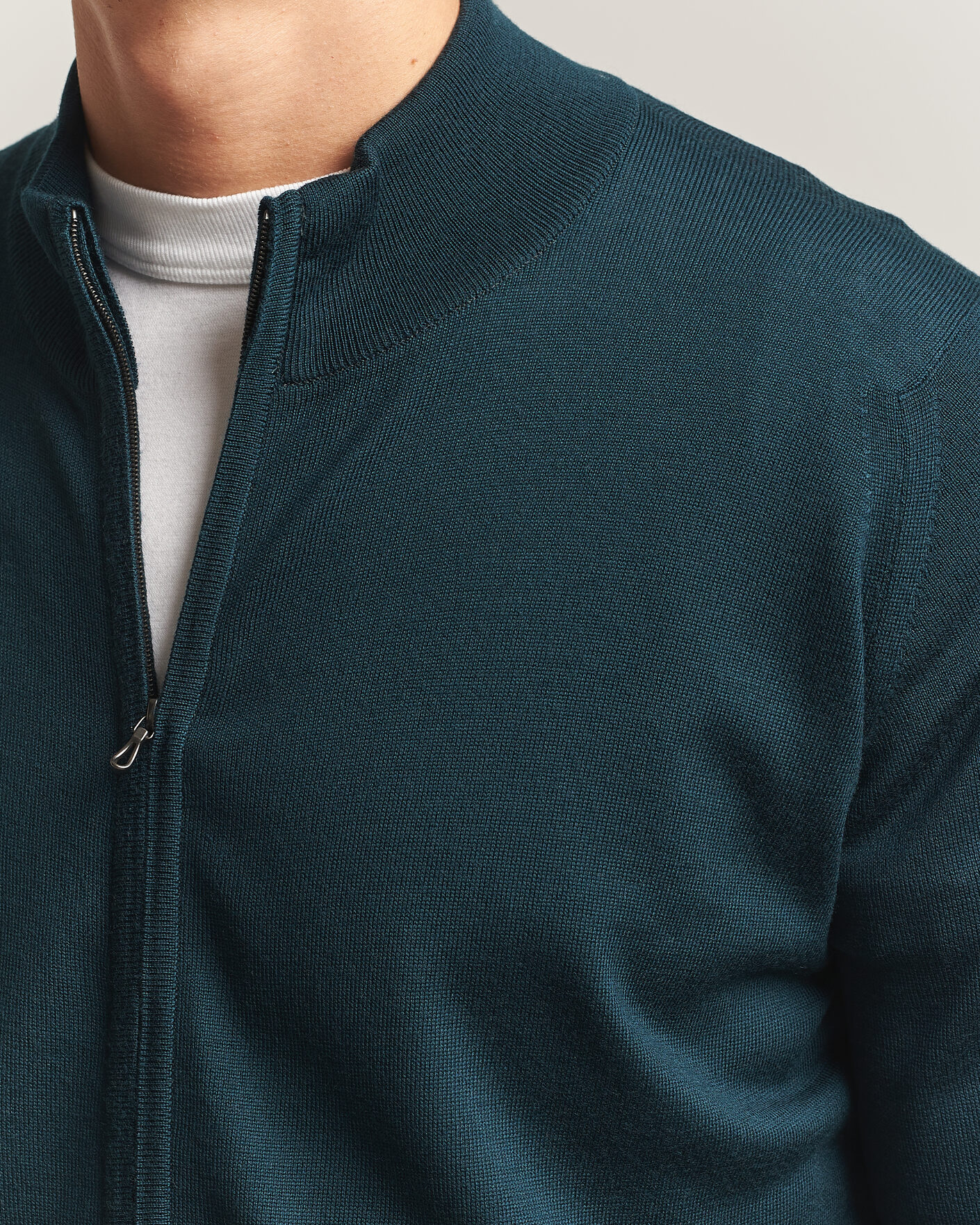 Heren | Truien | John Smedley | Claygate Extra Fine Merino Full Zip Richardson Green