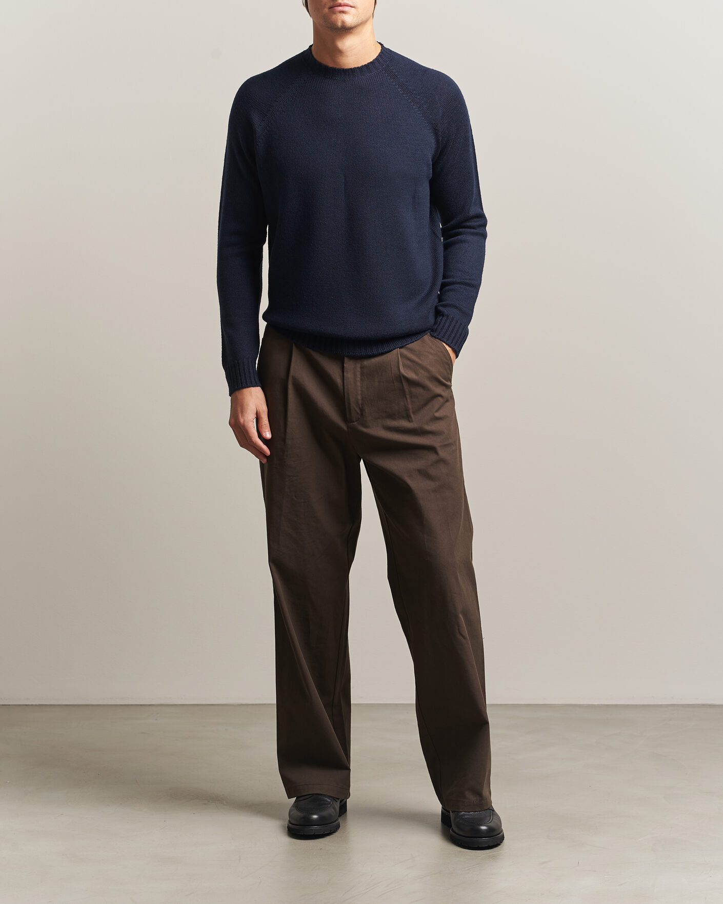 Heren | Truien | John Smedley | Denver Extra Fine Merino Crew Neck Midnight