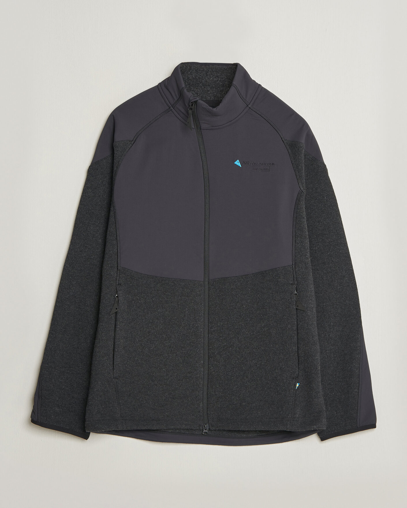 Heren | Truien | Klättermusen | Balderus Wool Fleece Hood Jacket Black