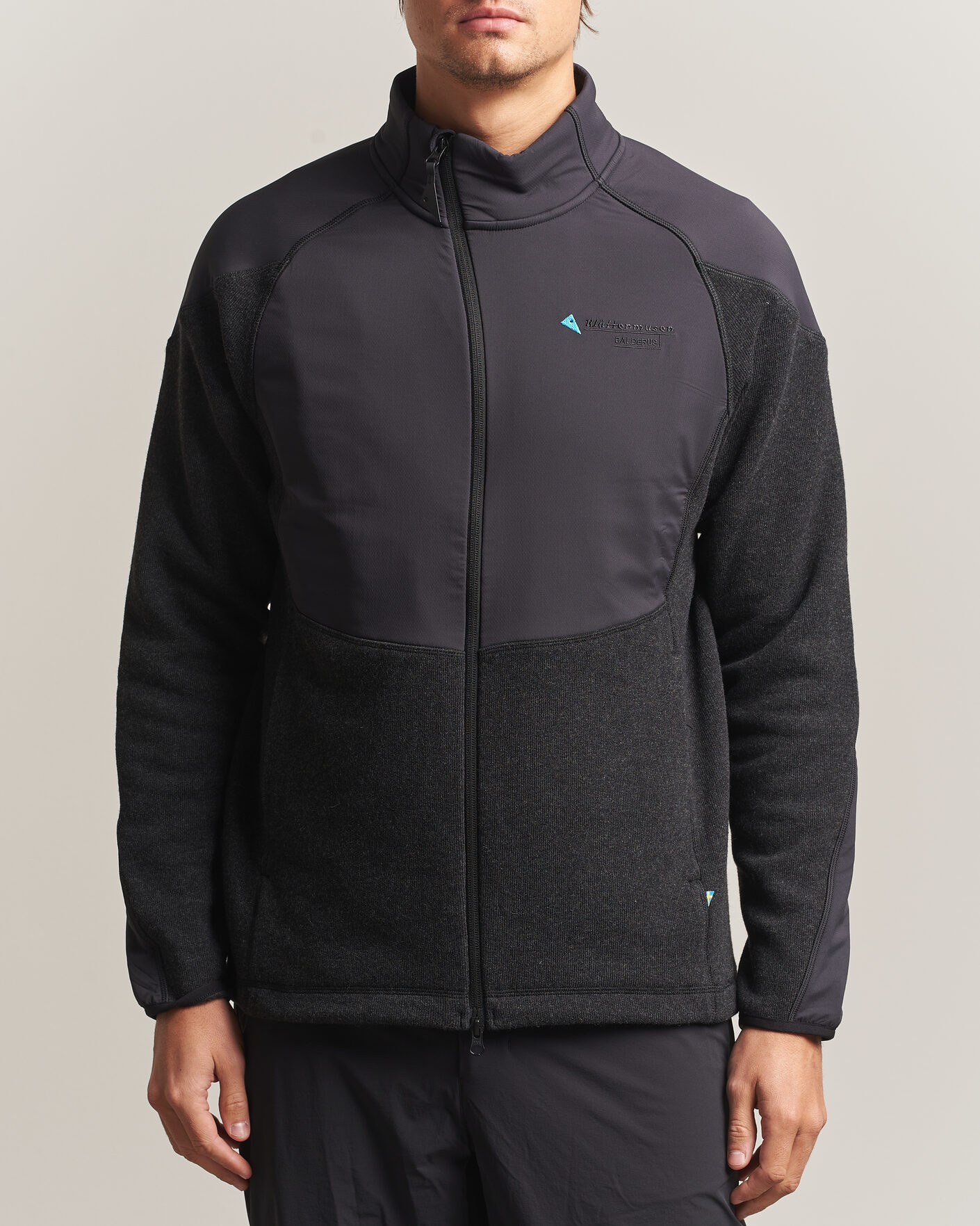 Heren | Truien | Klättermusen | Balderus Wool Fleece Hood Jacket Black