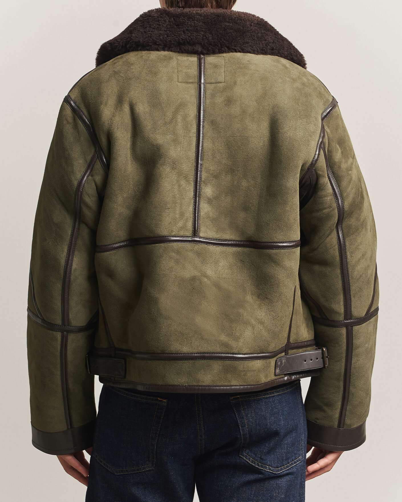 Heren | Jassen | Polo Ralph Lauren | Suede Leather Flight Jacket Myrtle Green