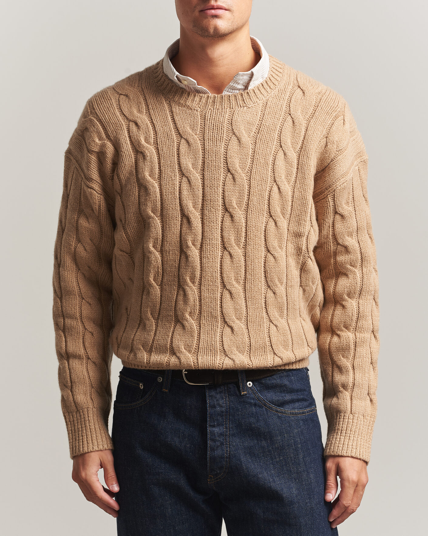 Heren | Truien | Polo Ralph Lauren | Exploded Cabel Sweater Camel Melange