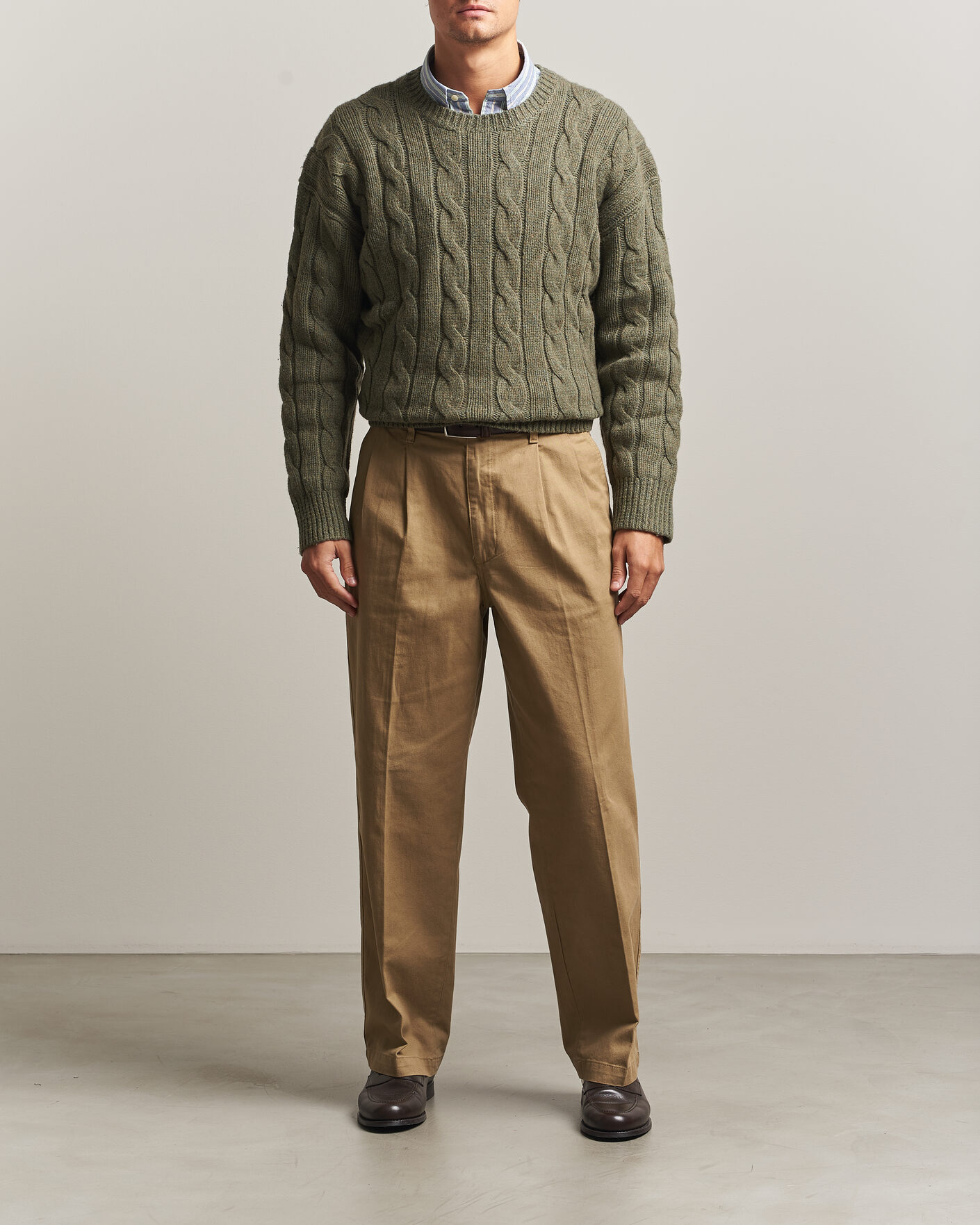 Heren | Truien | Polo Ralph Lauren | Exploded Cabel Sweater Treron Olive