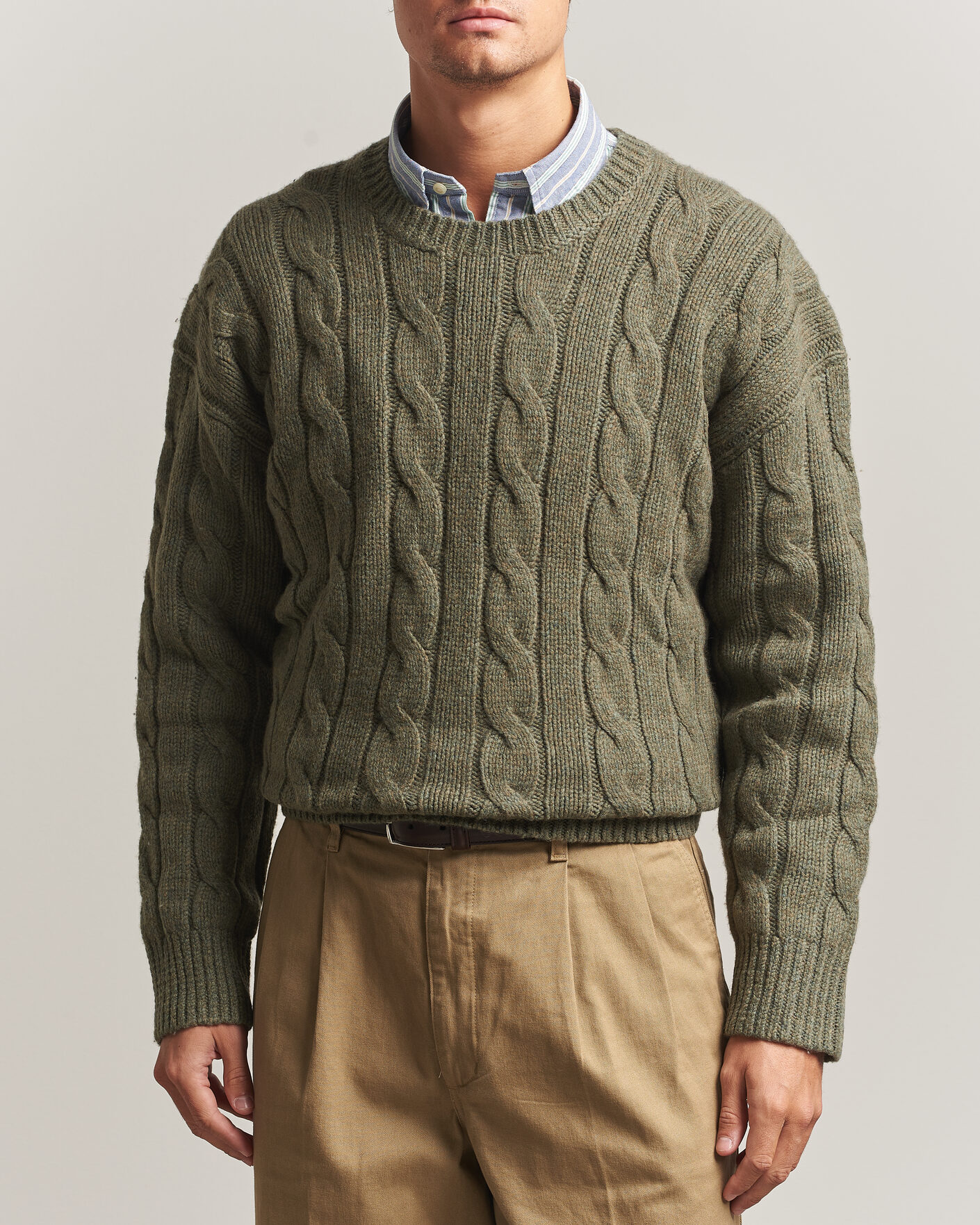 Heren | Truien | Polo Ralph Lauren | Exploded Cabel Sweater Treron Olive