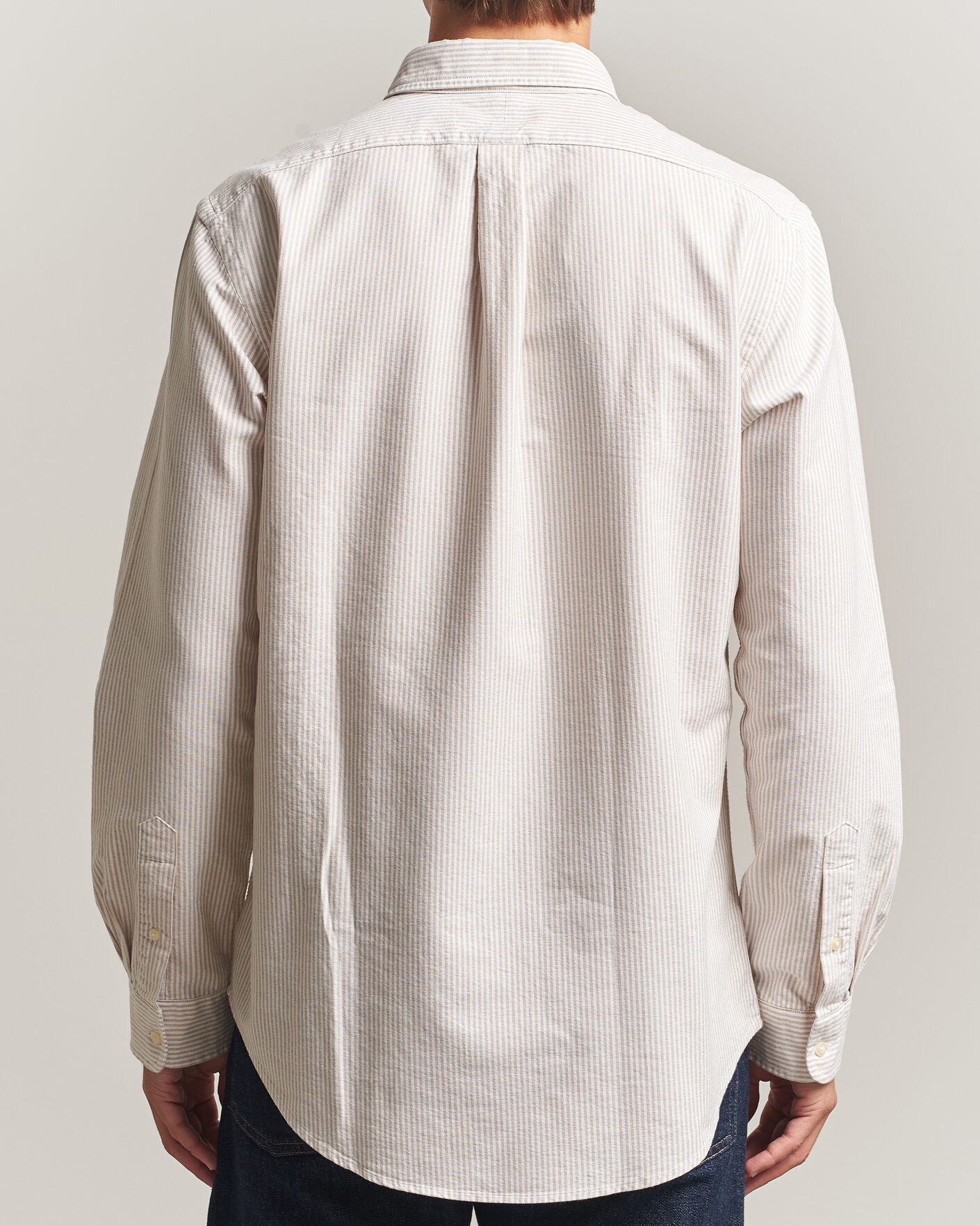 Heren | Overhemden | Polo Ralph Lauren | Custom Fit Striped Oxford Shirt Camel/White