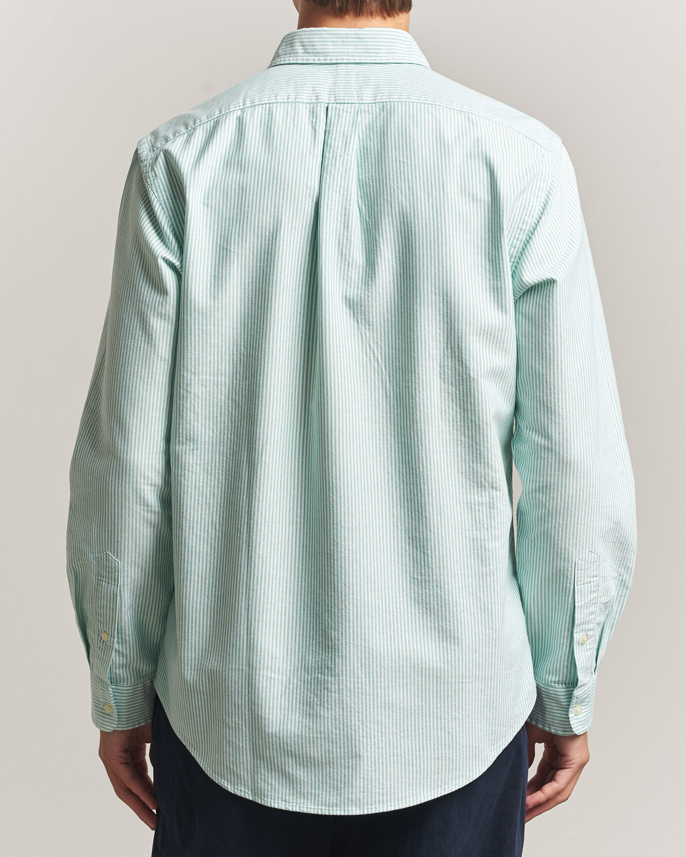 Heren | Overhemden | Polo Ralph Lauren | Custom Fit Striped Oxford Shirt Scarab Green/White