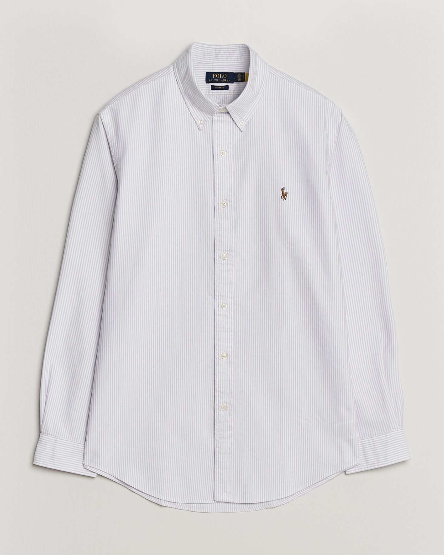 Heren | Overhemden | Polo Ralph Lauren | Custom Fit Striped Oxford Shirt Lilac/White