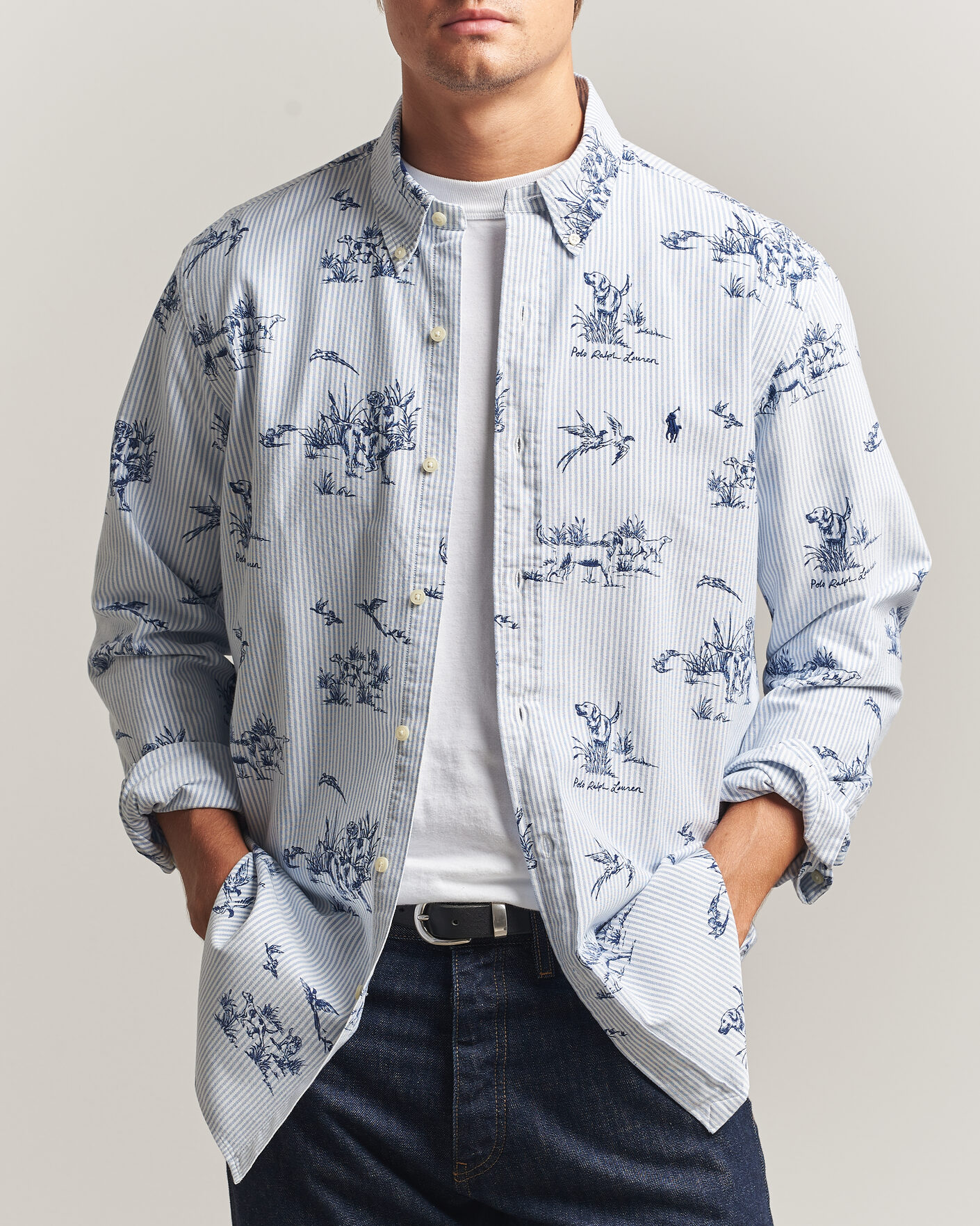 Heren | Overhemden | Polo Ralph Lauren | Custom Fit Printed Oxford Shirt Field & Pheasant