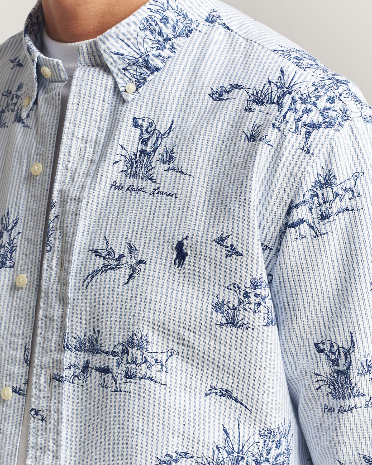 Heren | Overhemden | Polo Ralph Lauren | Custom Fit Printed Oxford Shirt Field & Pheasant