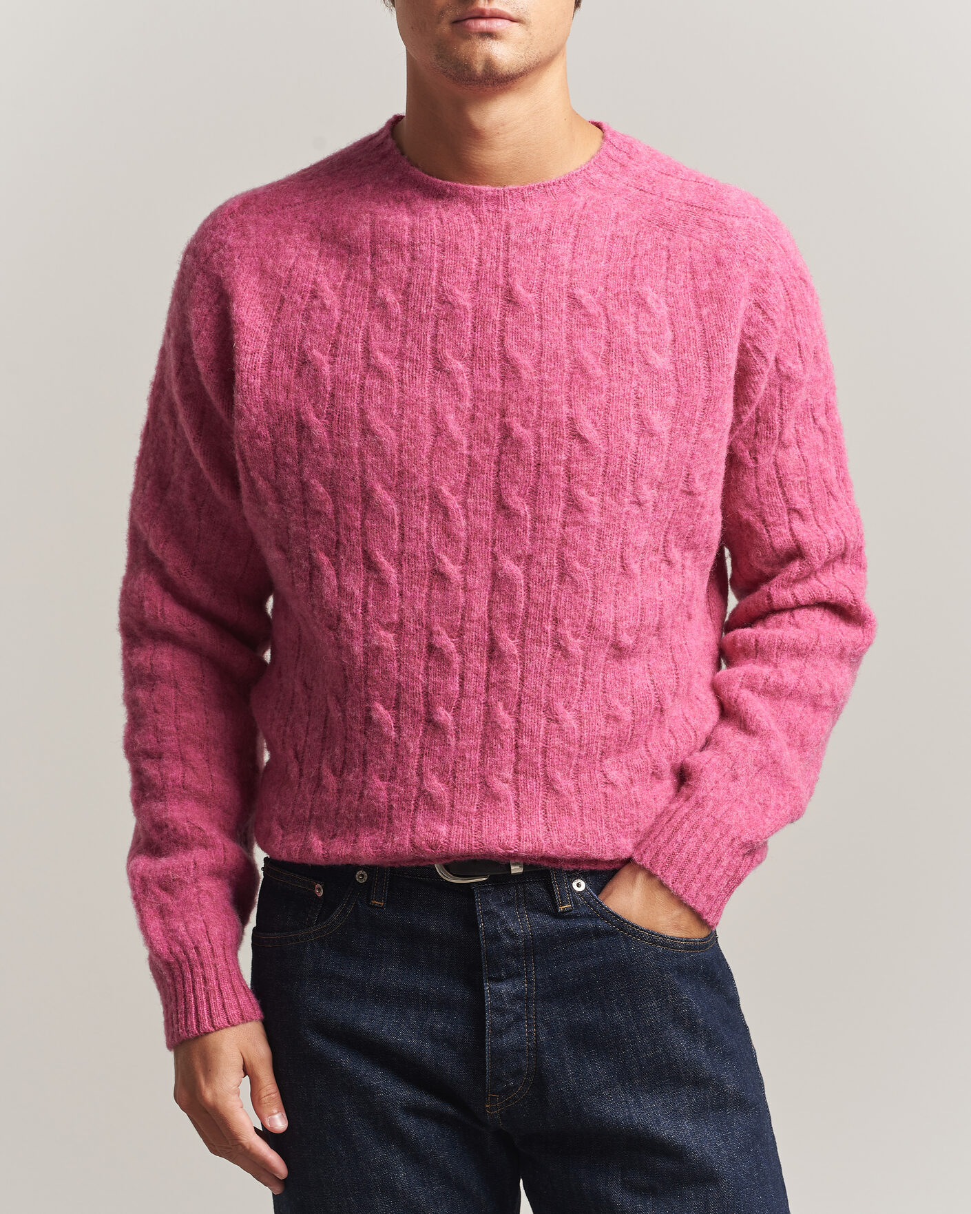 Heren | Truien | Polo Ralph Lauren | Shaggy Cable Merino Pullover Thulian Pink Heather