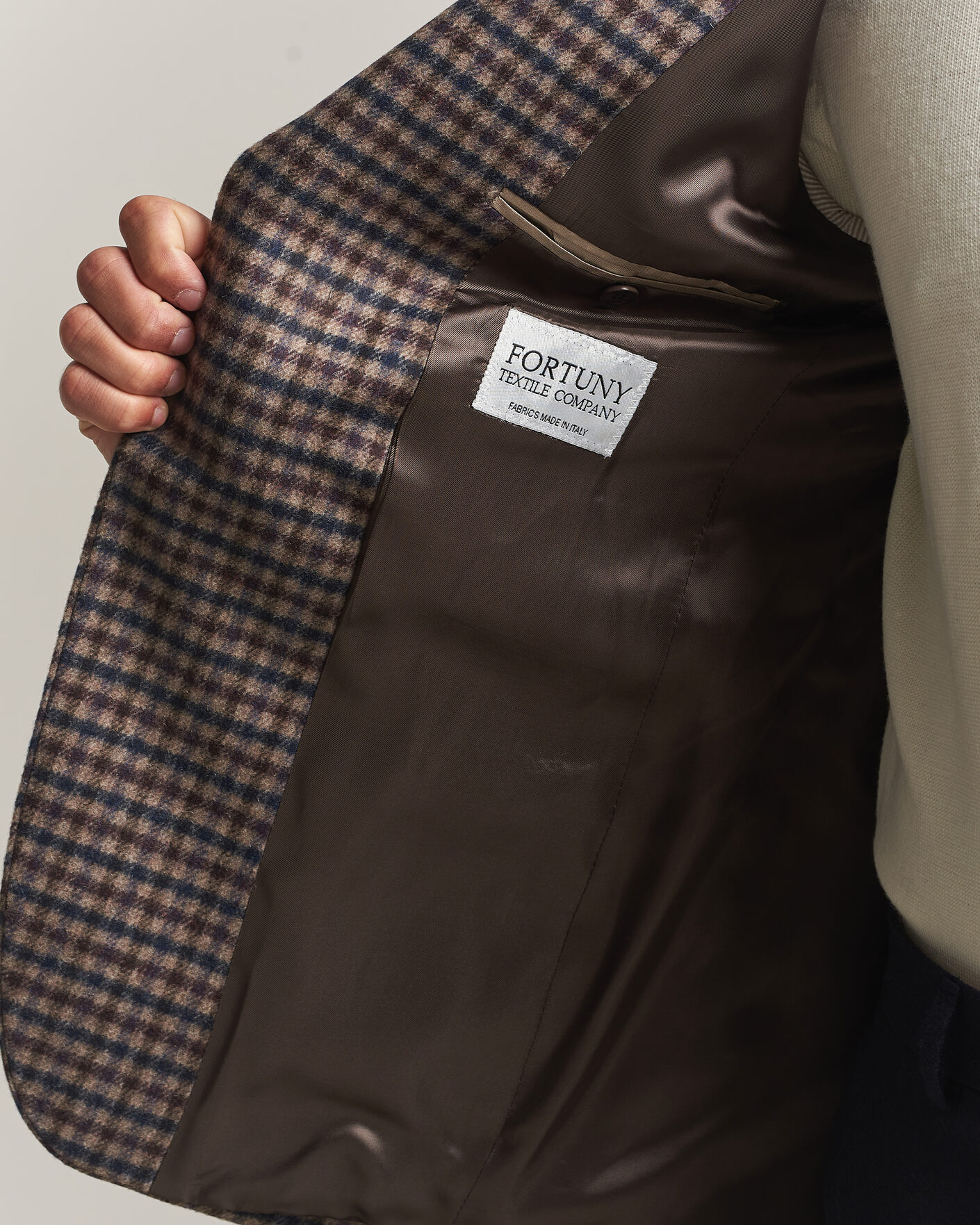 Heren | Blazers | Morris | Soft Check Blazer Brown
