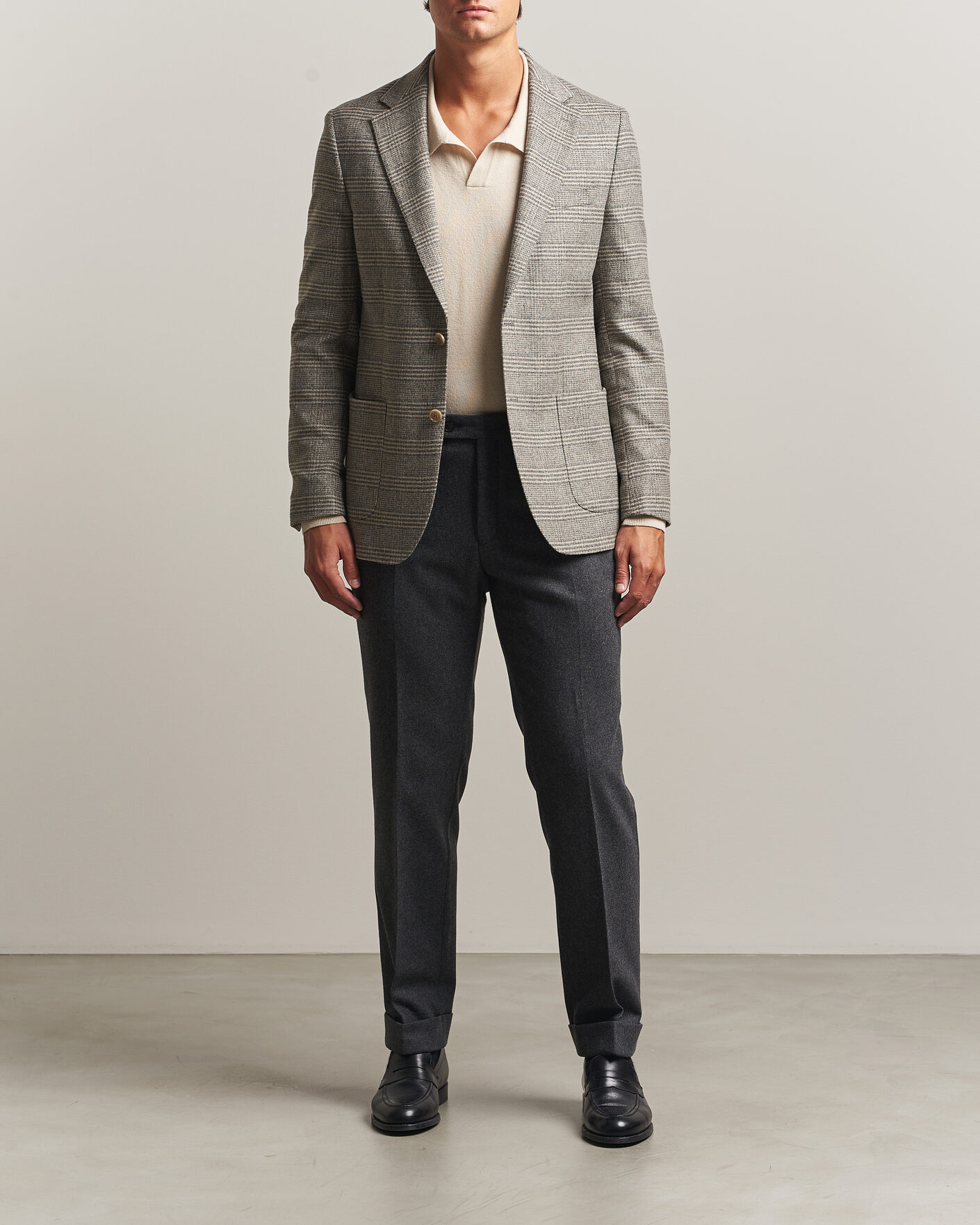 Heren | Blazers | Morris | Soft Glencheck Blazer Brown